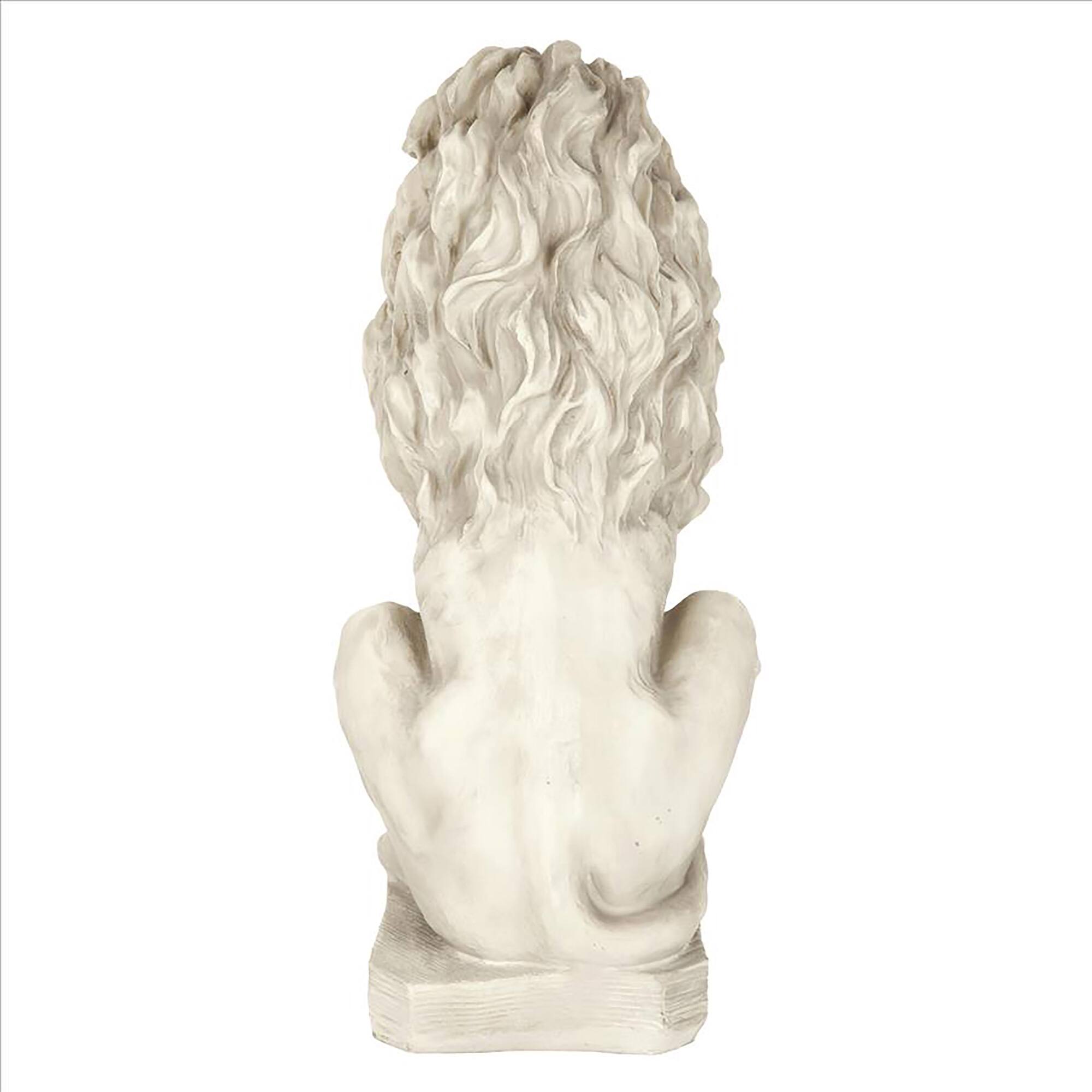Design Toscano 21&#x22; Mansfield Manor Lion Sentinel Statue Looking Right