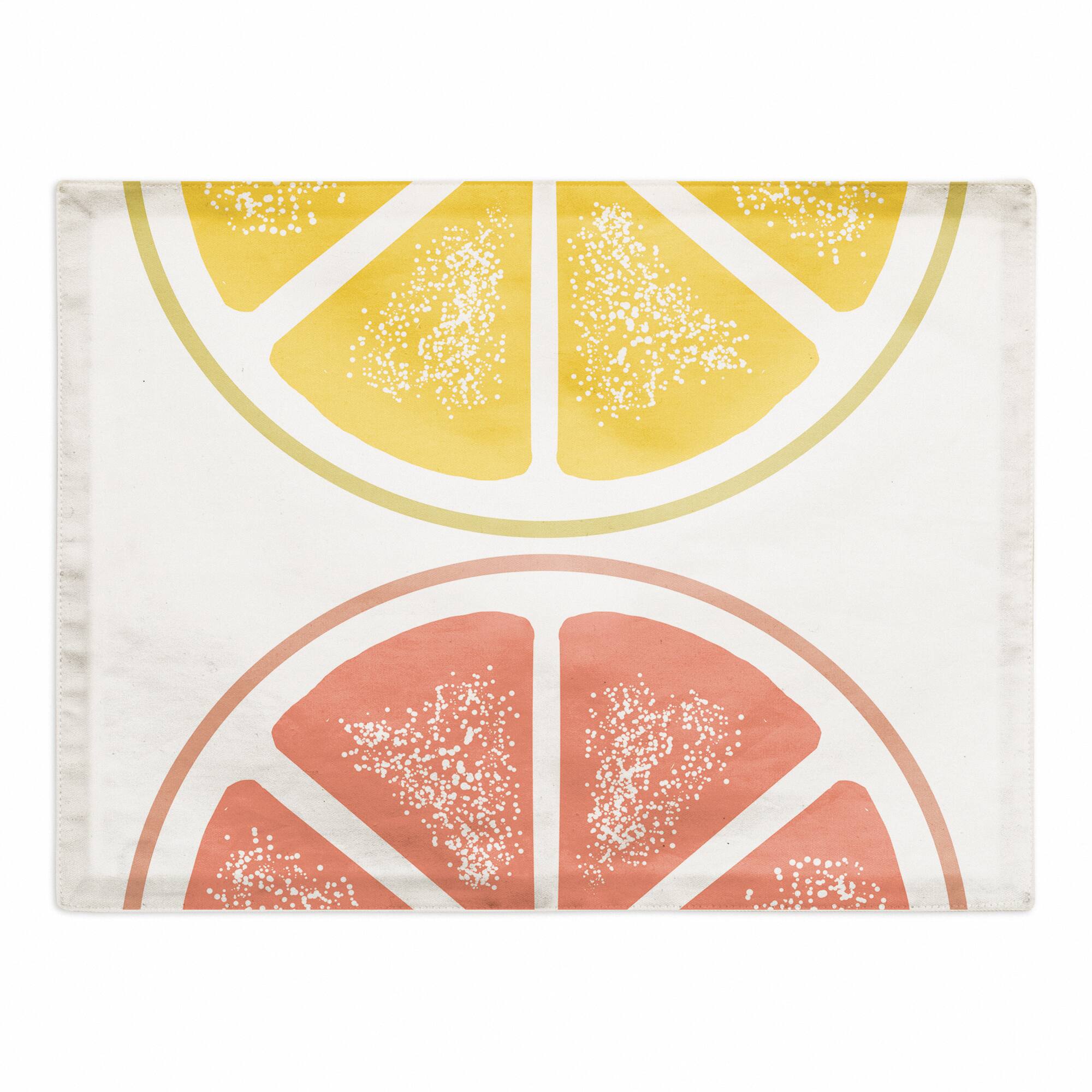 Lemon and Grapefruit 18" x 14" Cotton Twill Placemat