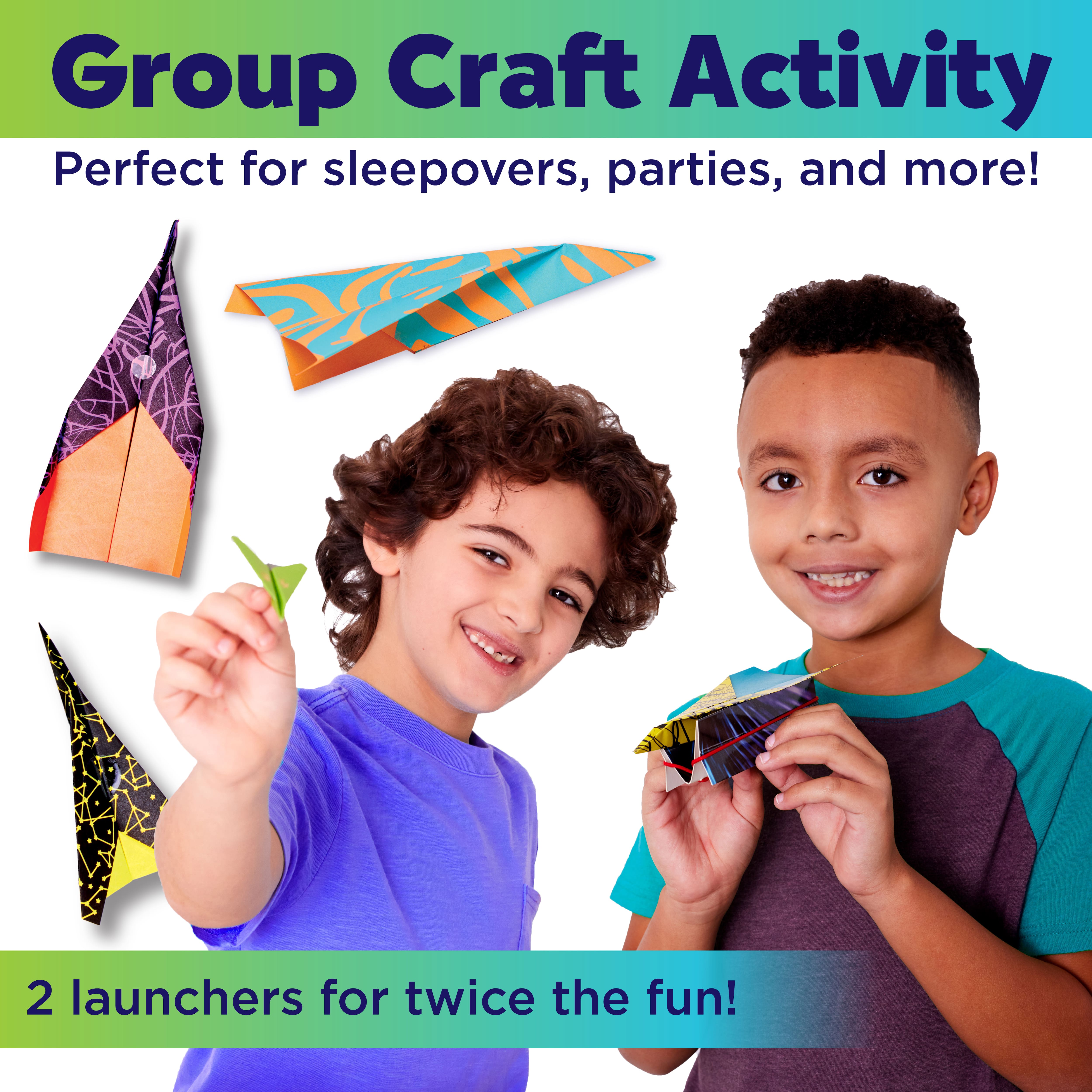 Creativity for Kids® Stunt Squadron™ Neon Glow Paper Airplane Kit
