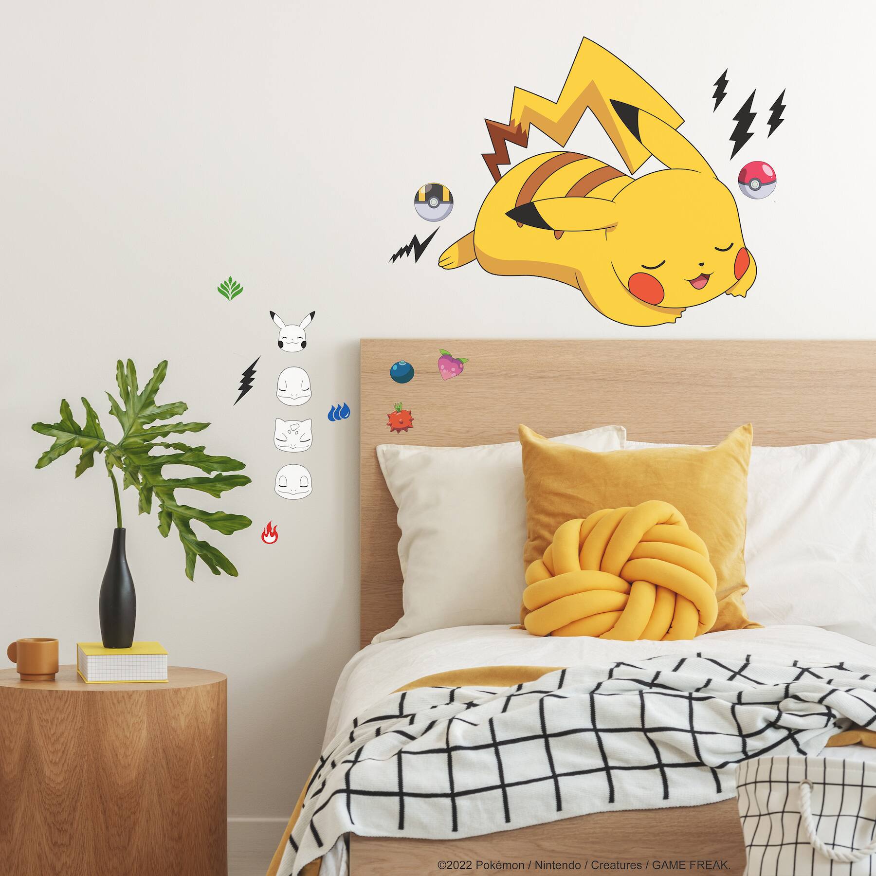 RoomMates Pokemon Sleeping Pikachu Giant Peel & Stick Wall Decals