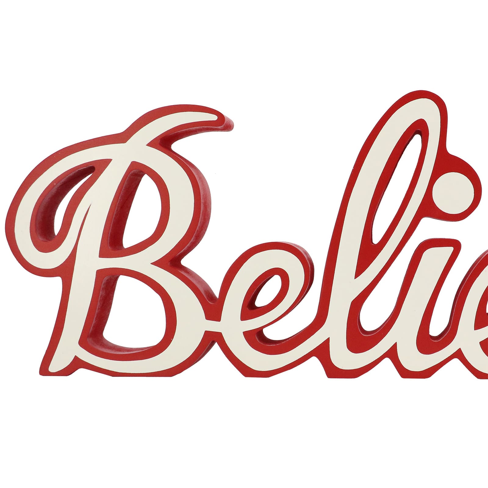 18.25&#x22; Red &#x26; White Believe Tabletop D&#xE9;cor by Ashland&#xAE;