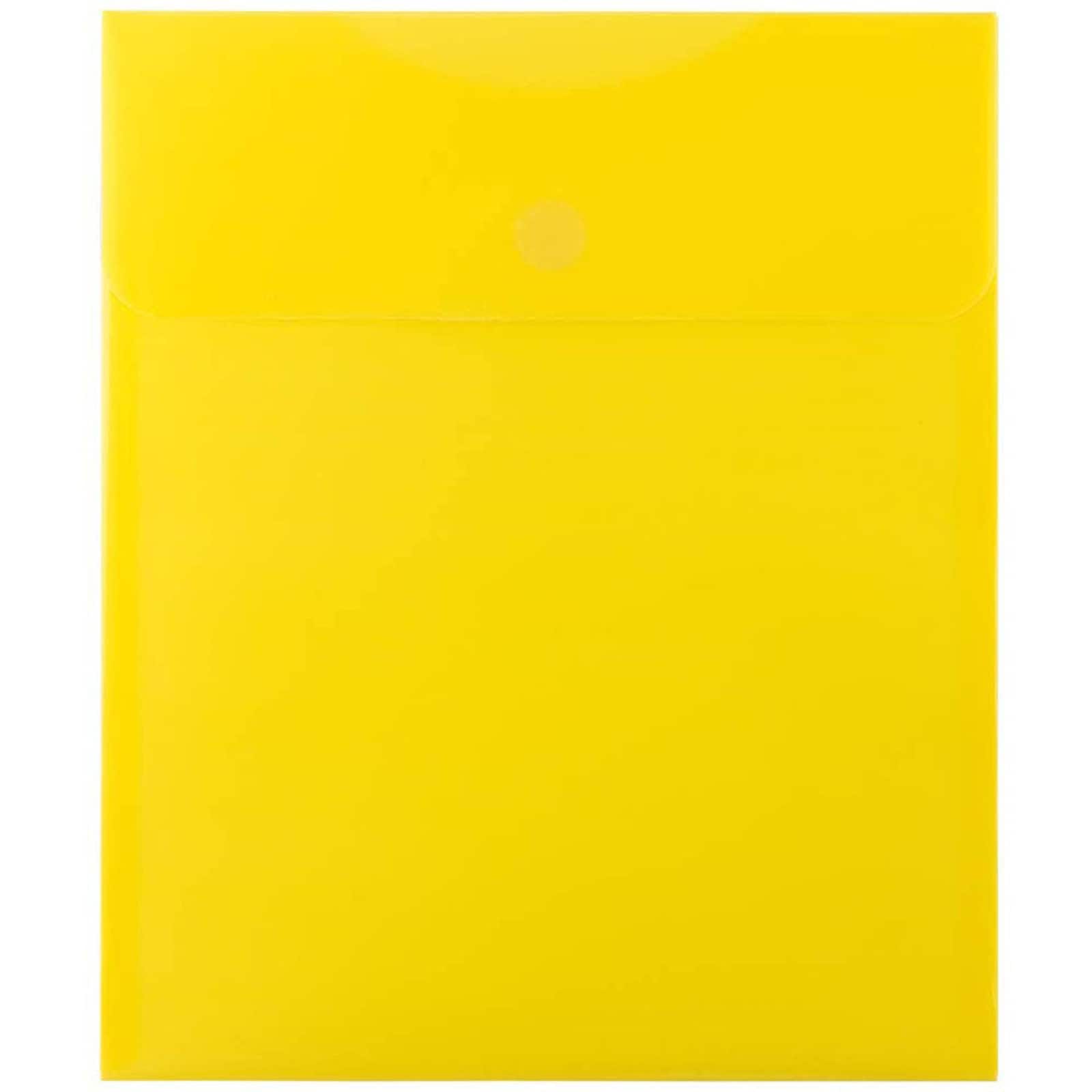 JAM Paper Open End Plastic Envelopes with Hook &#x26; Loop Closure, 24ct.