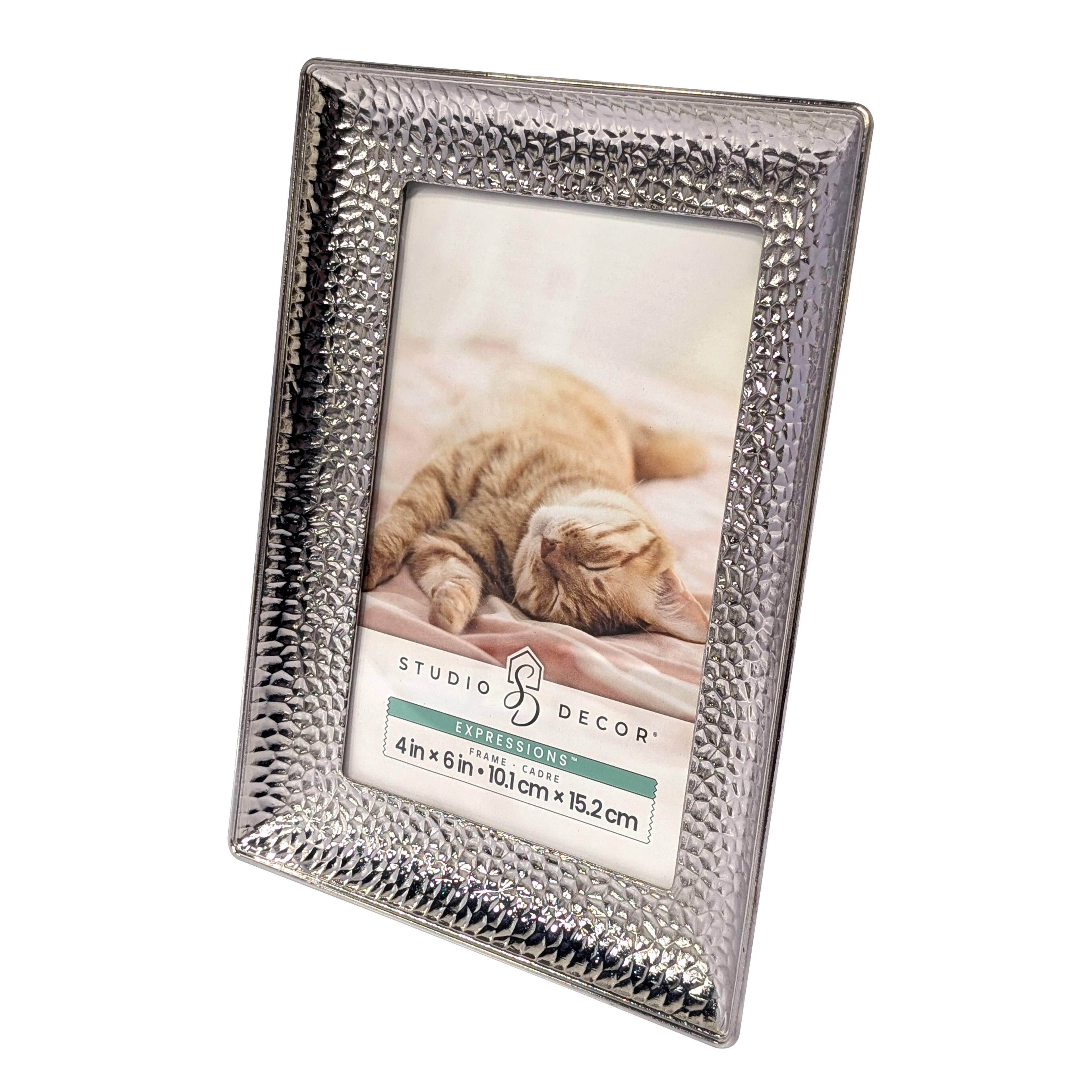 Expressions&#x2122; Silver Hammered Metal Frame by Studio D&#xE9;cor&#xAE;