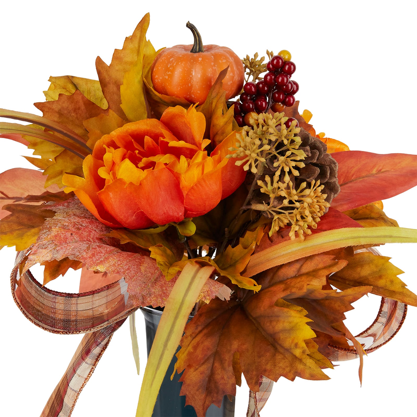 Orange Peony &#x26; Pumpkin Remembrance Cone by Ashland&#xAE;