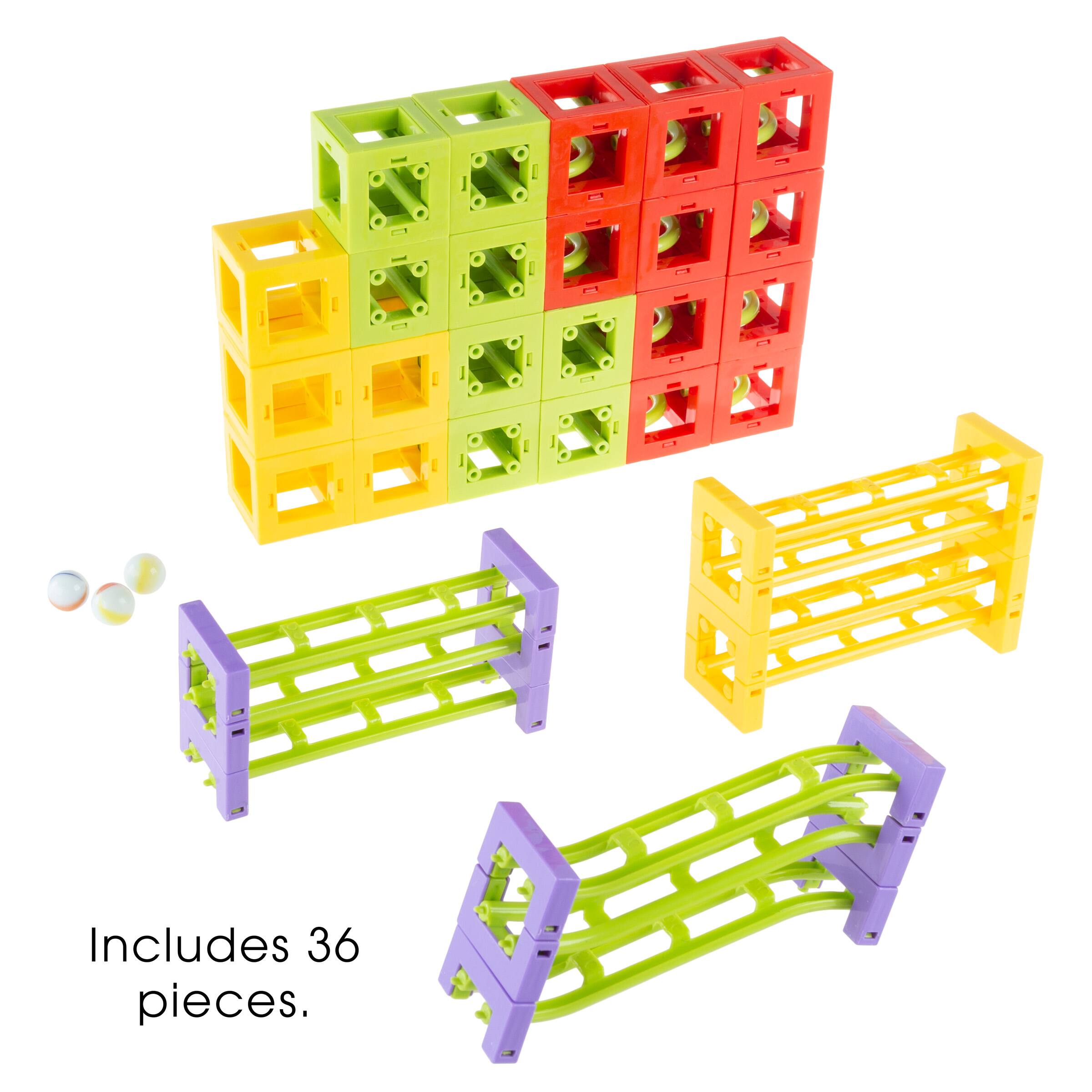 Toy Time Magnetic 3D Block Marble Run Set