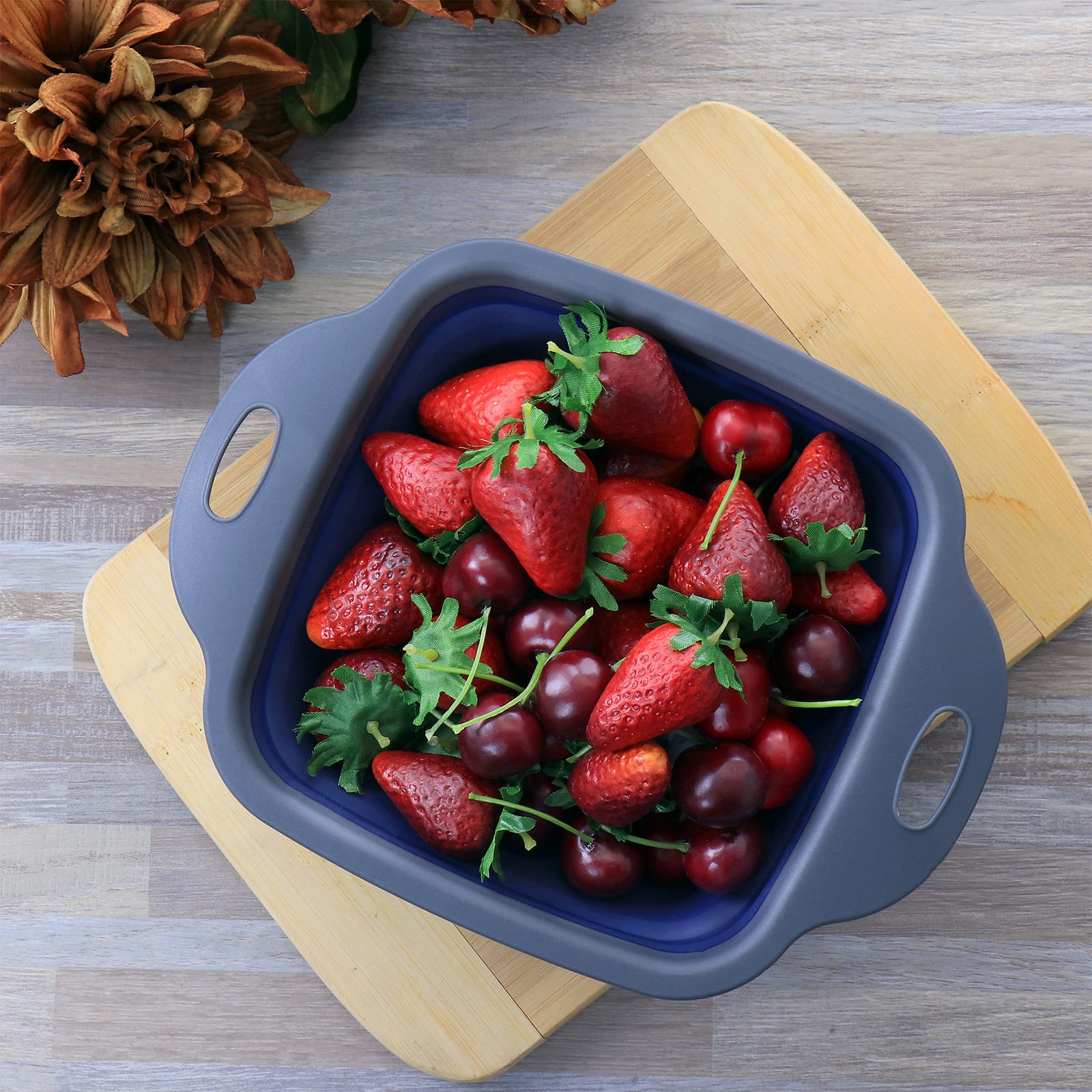 Oster Bluemarine Collapsible Square Plastic Colander