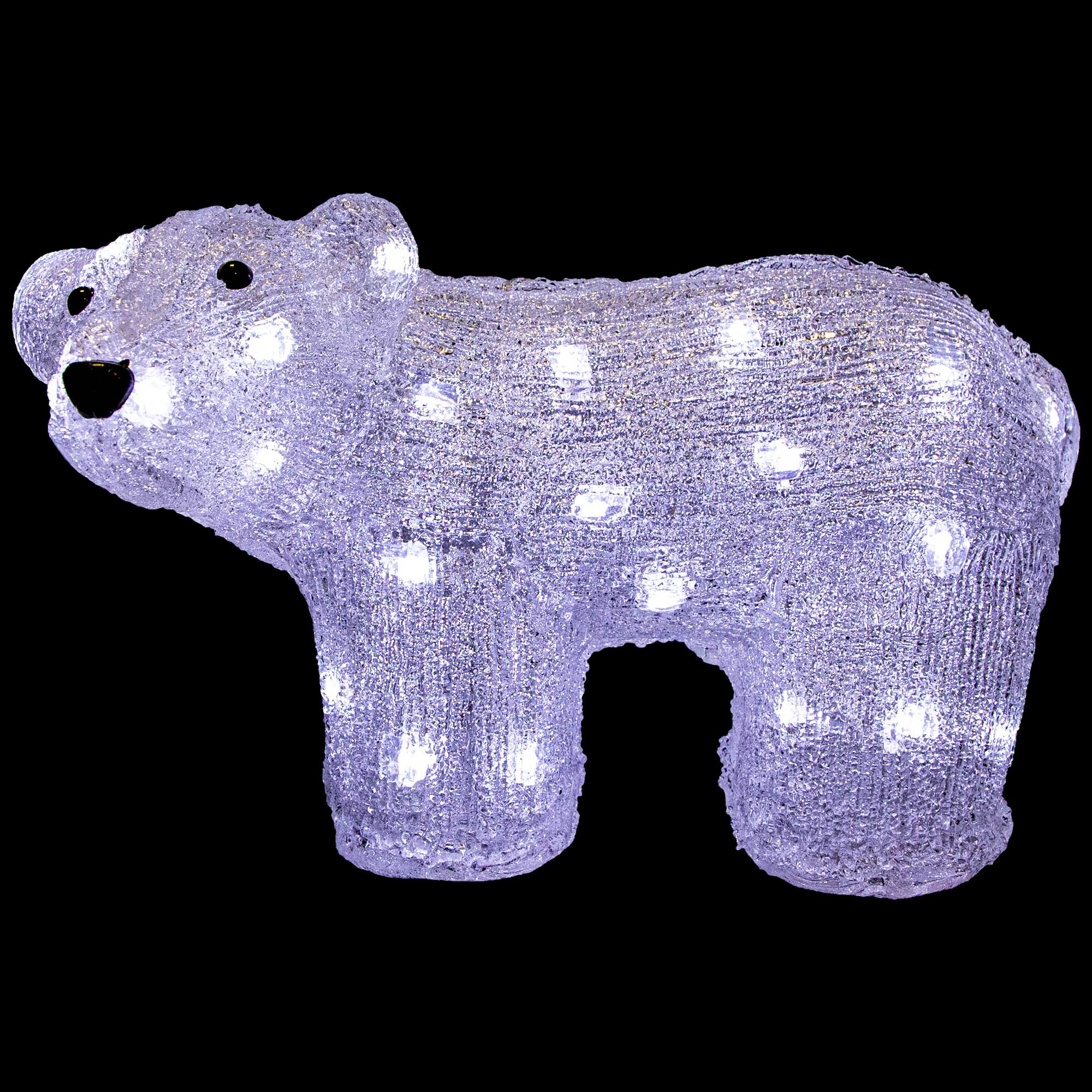 12&#x22; Lighted Commercial Grade Acrylic Baby Bear Christmas Display Decoration