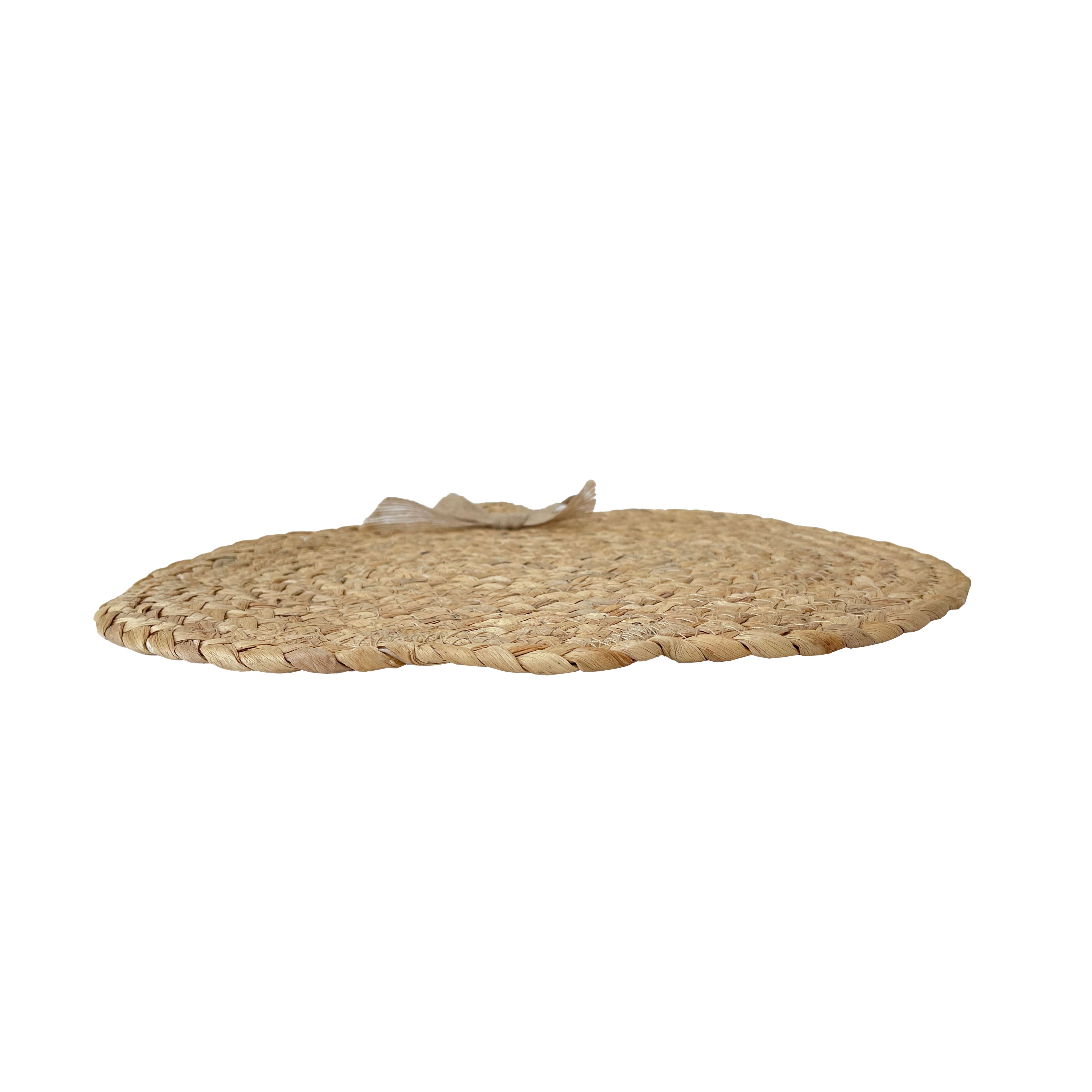 14.25" Natural Woven Water Hyacinth Pumpkin Placemat by Ashland®