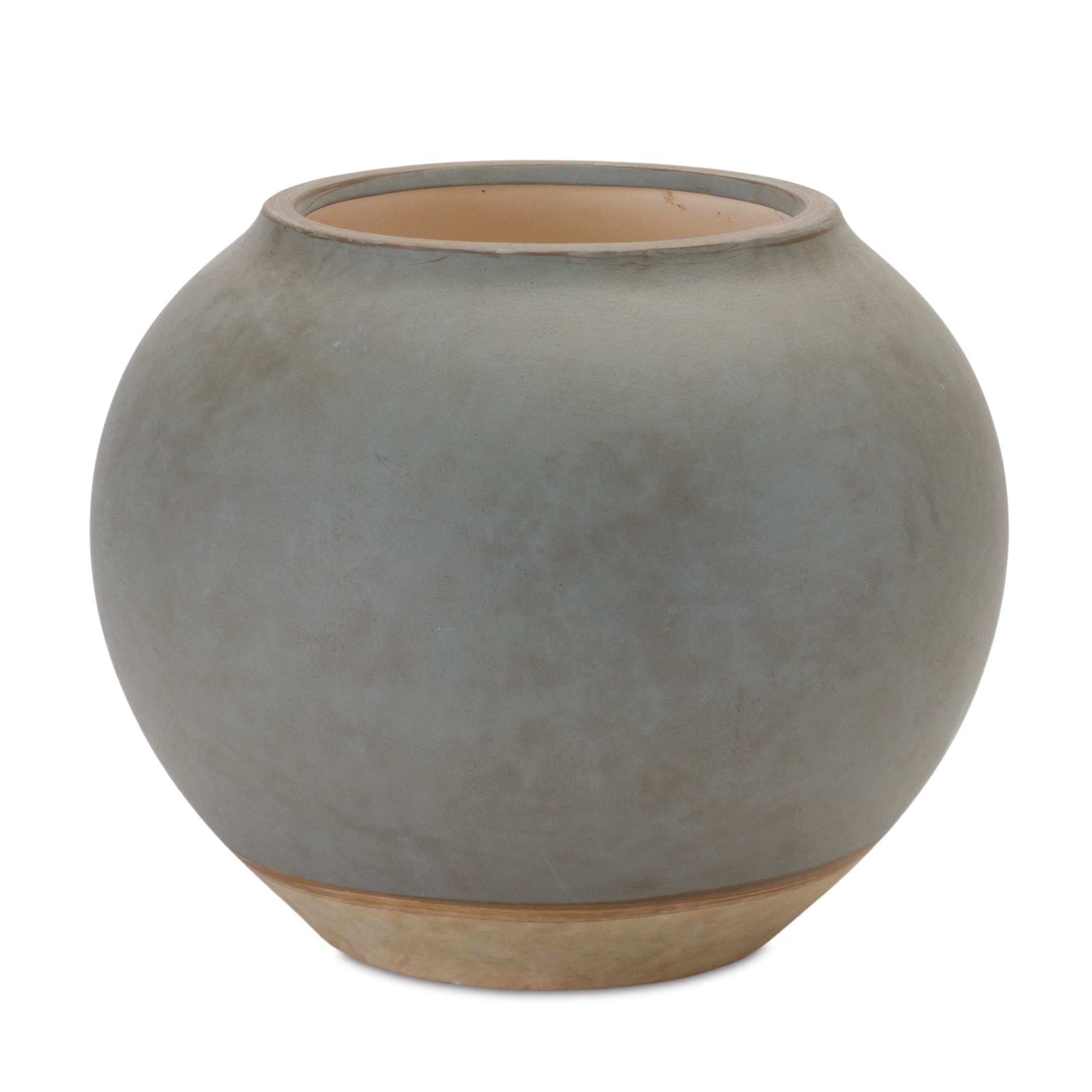 8.5&#x22; 2-Tone Gray Ceramic Vase