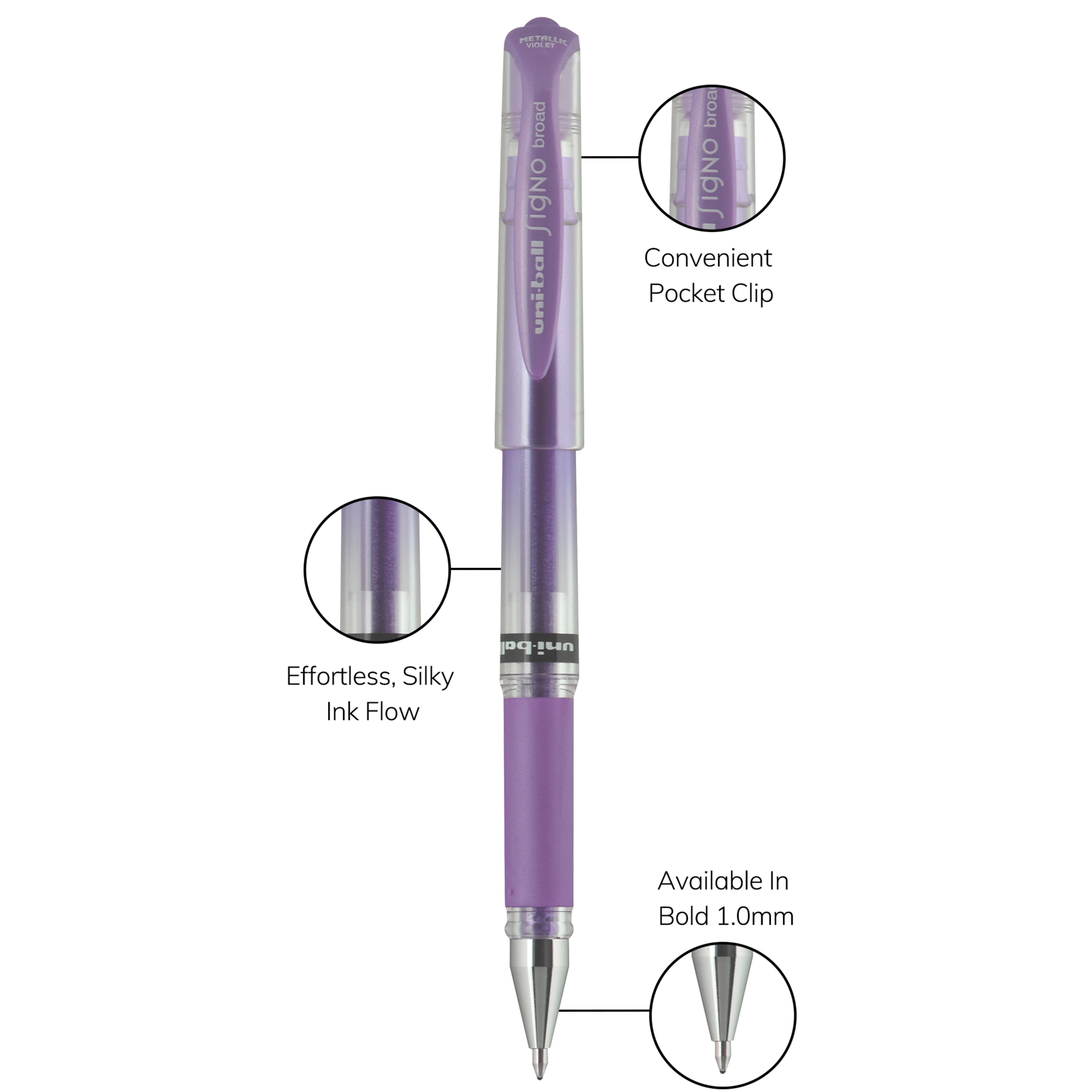 Uniball&#x2122; Gel Impact&#xAE; 1mm Bold Metallic Gel Pens