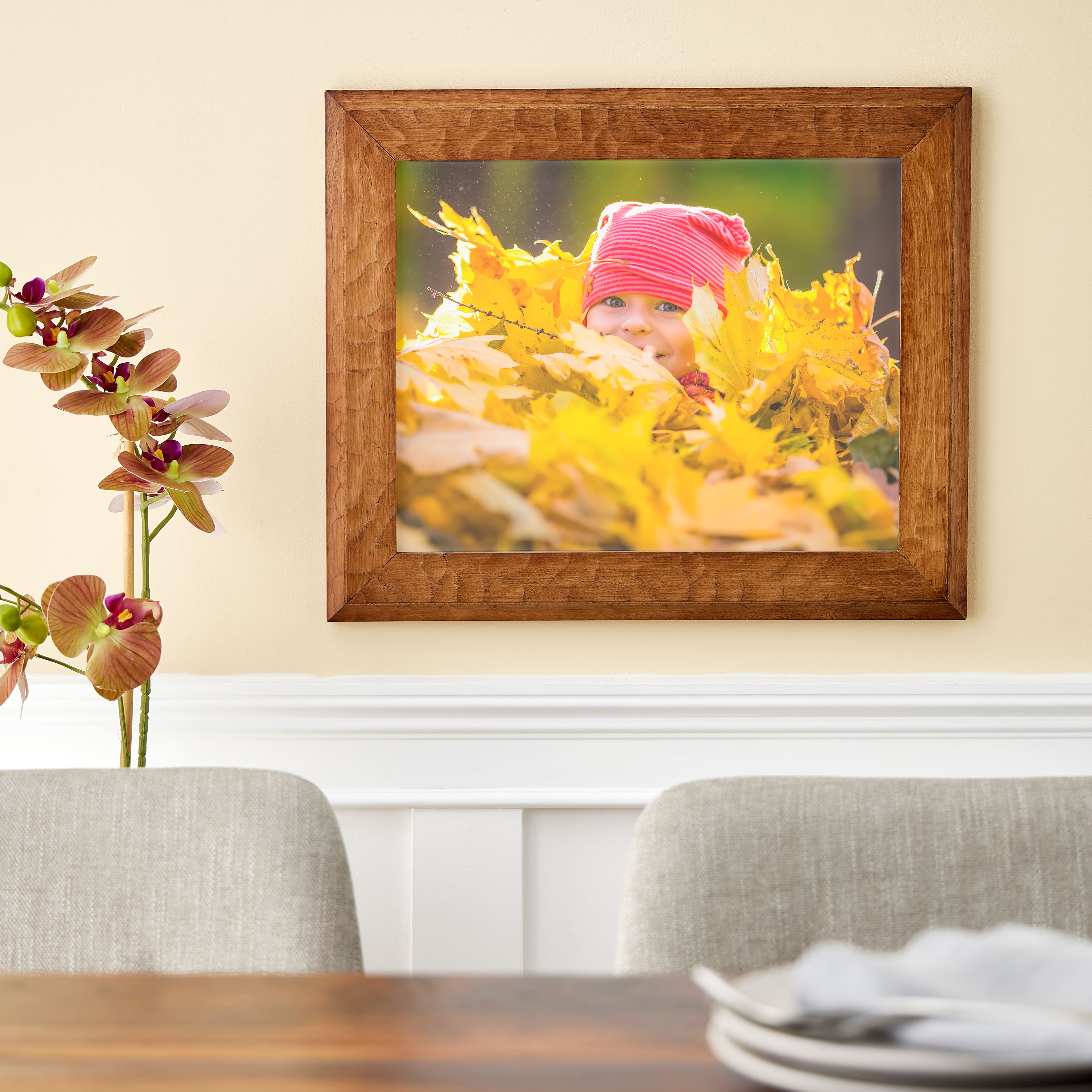 Home 11" x 14" Walnut Hammered Frame by Studio Décor®