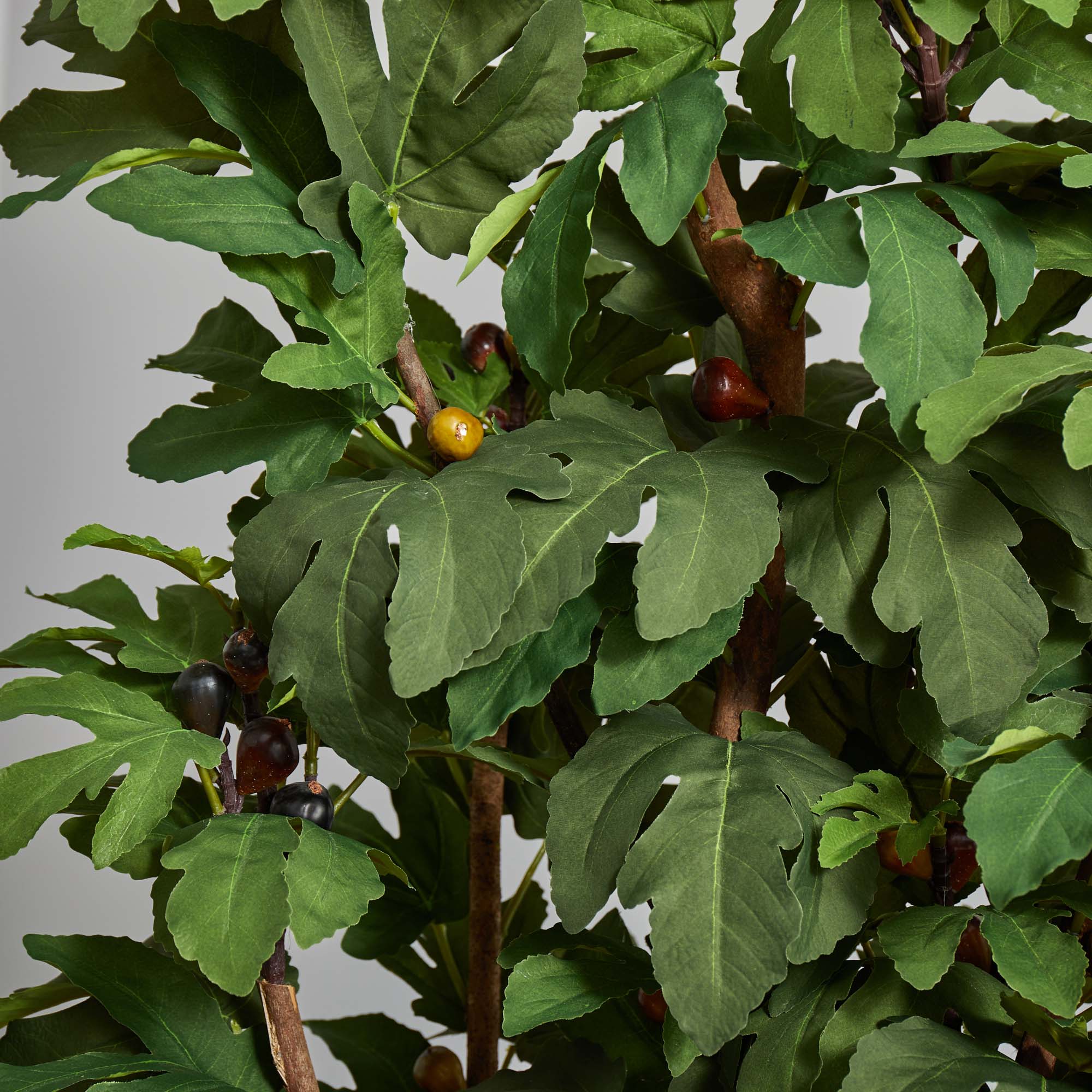 7.5ft. Fig Artificial Tree in Ribbed Metal Planter