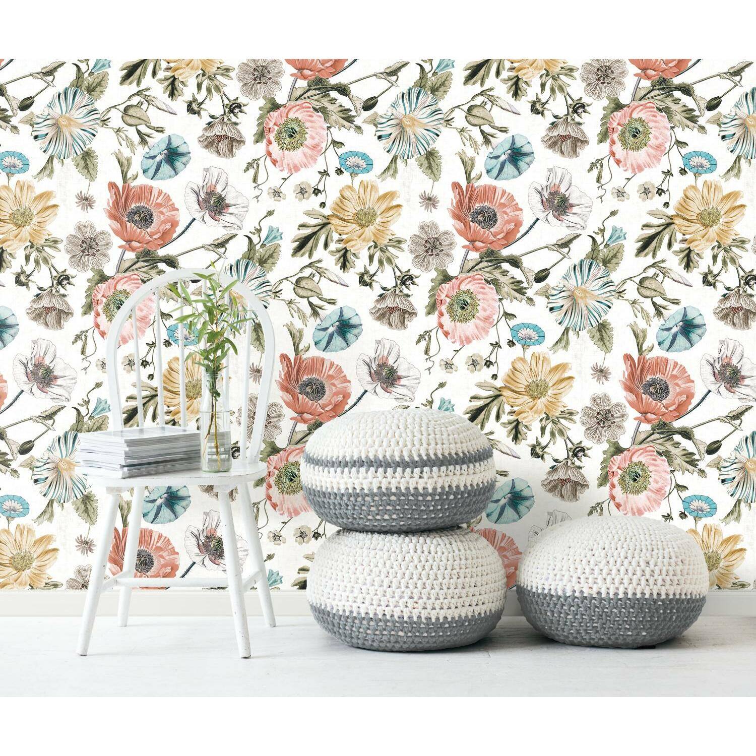 RoomMates Vintage Poppy Peel & Stick Wallpaper Michaels