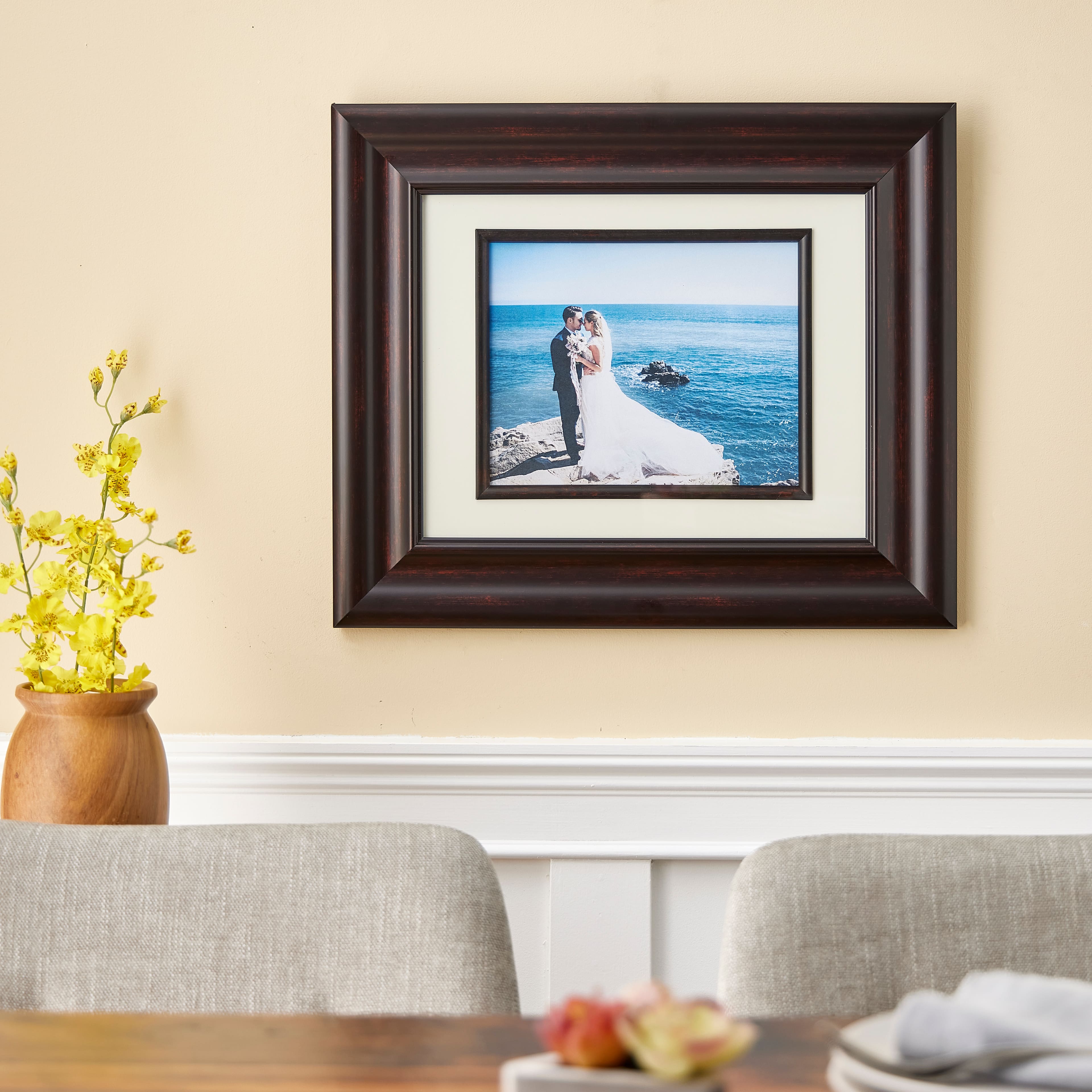 Home 8" x 10" Bronze Wide Scoop Frame with Mat by Studio Décor®