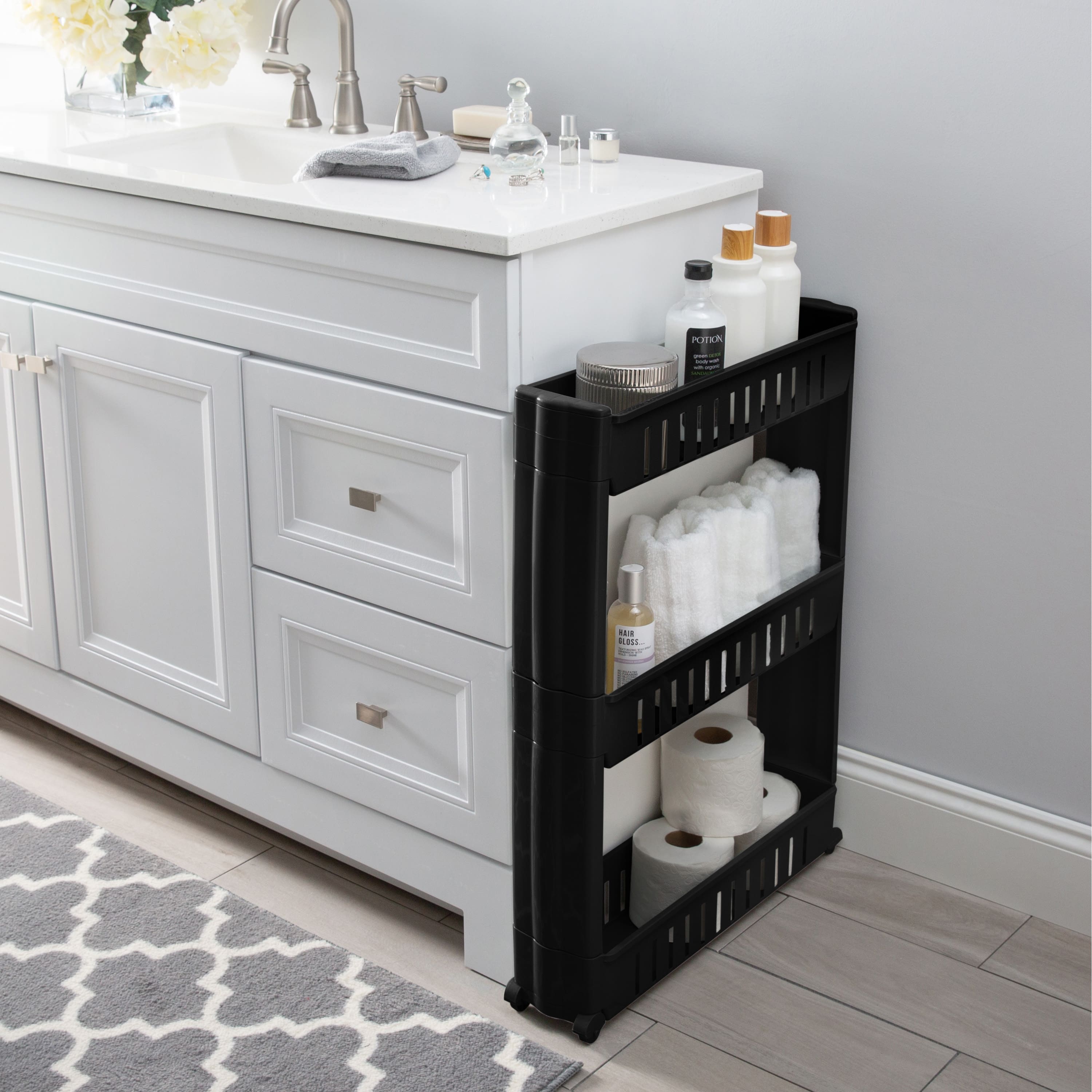 Simplify 3-Tier Slim Slide-Out Storage Cart