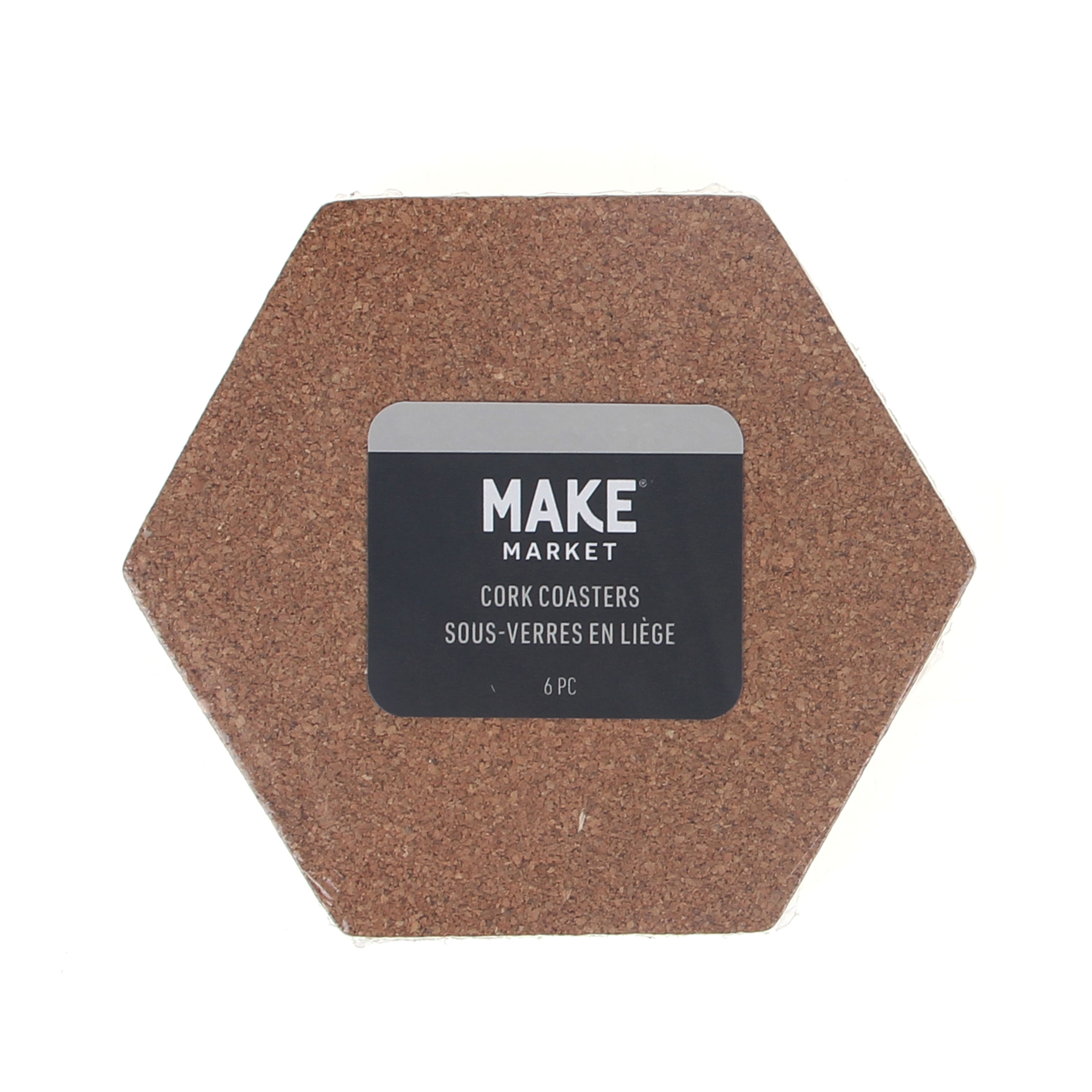 4" Hexagon Cork Coasters, 6ct. by Make Market®