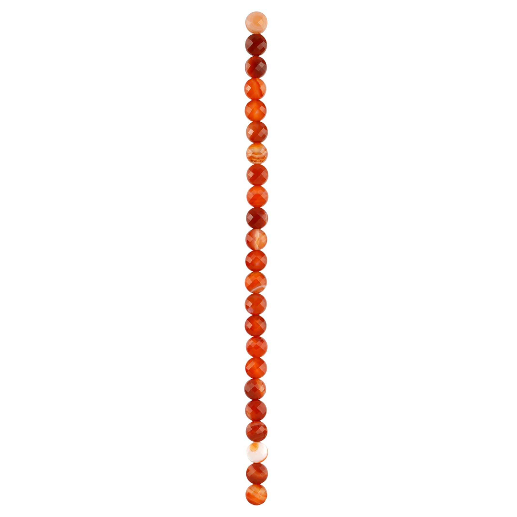 12 Pack: Red Faceted Agate Round Coin Beads, 8mm by Bead Landing&#x2122;