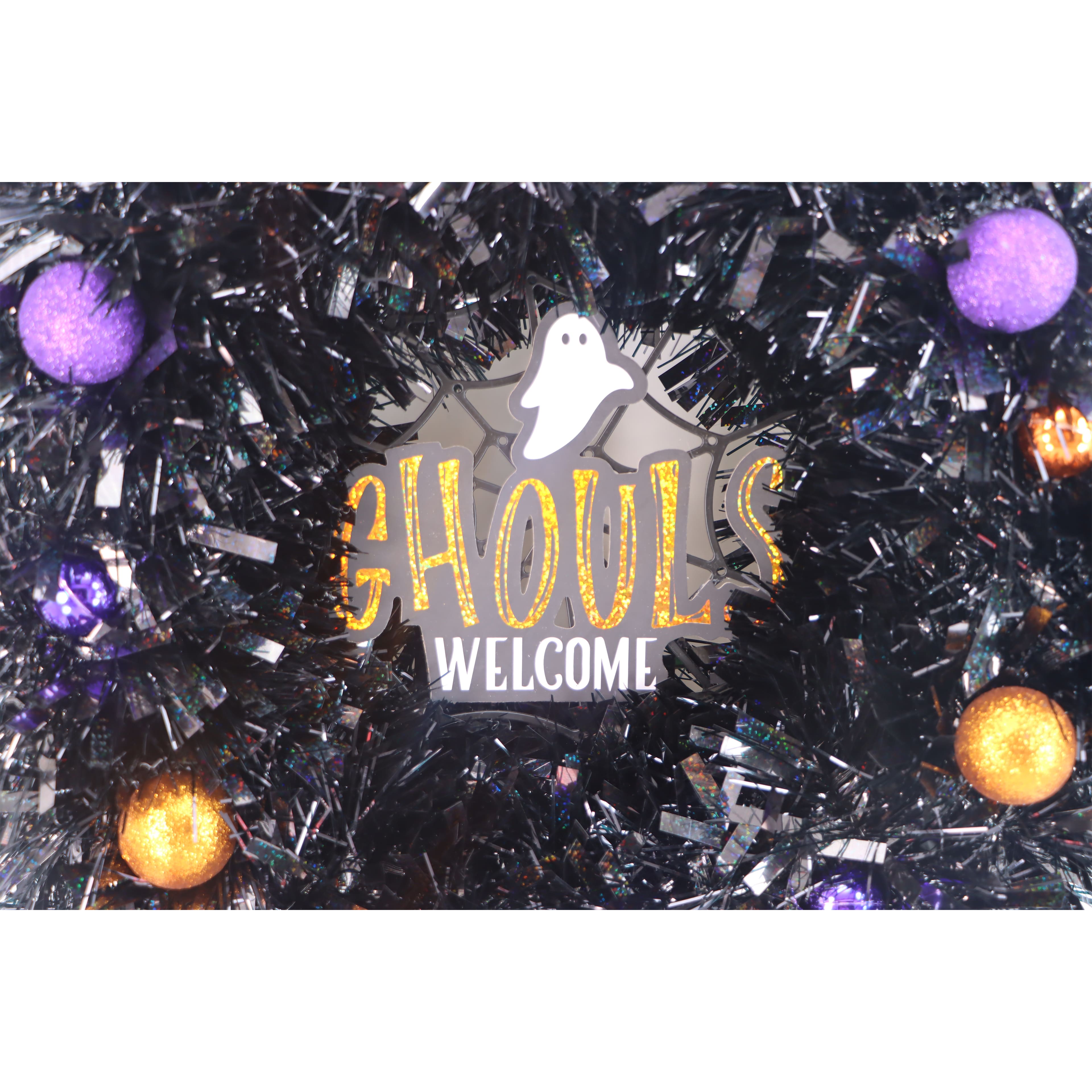 Assorted 18&#x22; Halloween Tinsel Wreath, 1pc. by Ashland&#xAE;