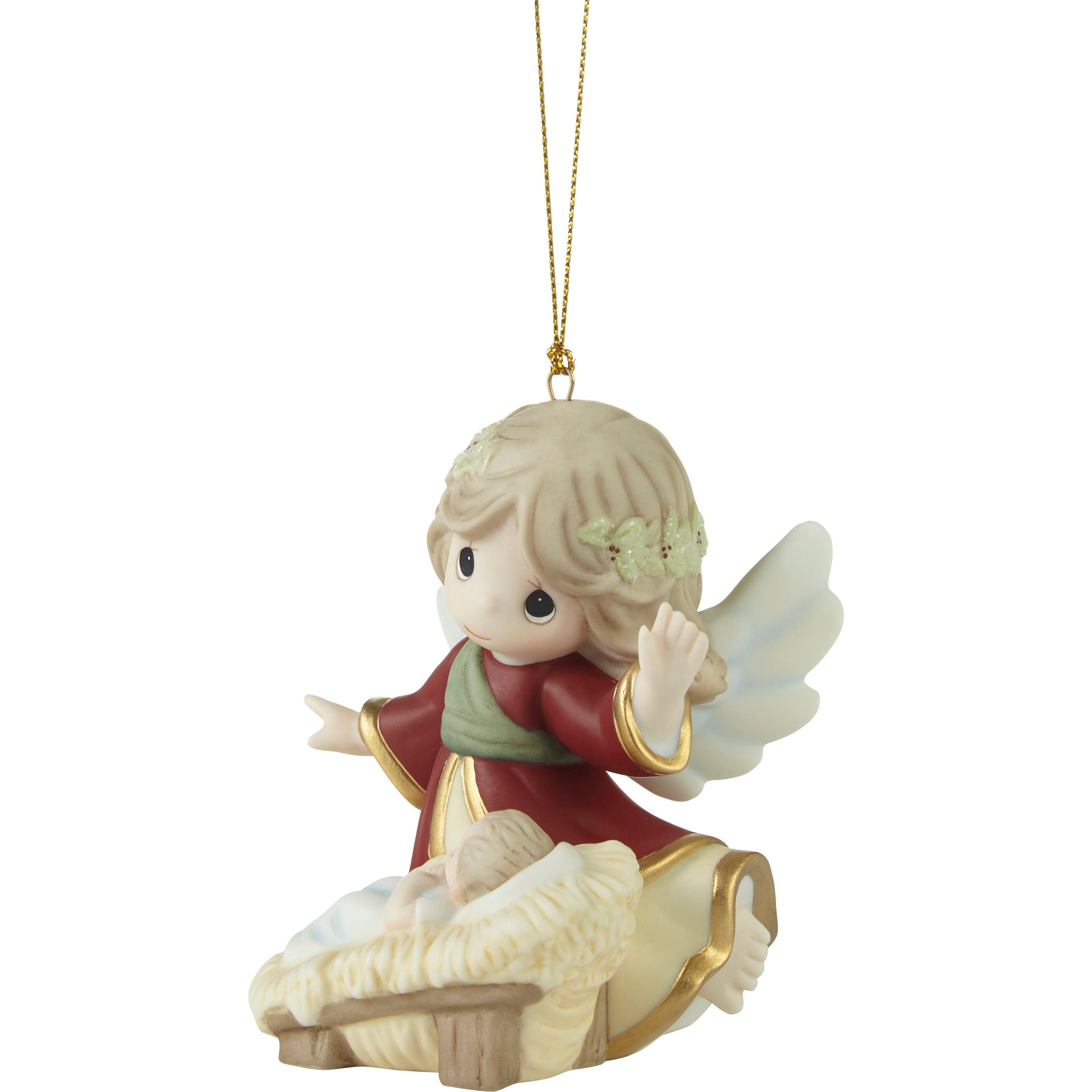 Precious Moments 3.5&#x22; Away In A Manger Porcelain Ornament