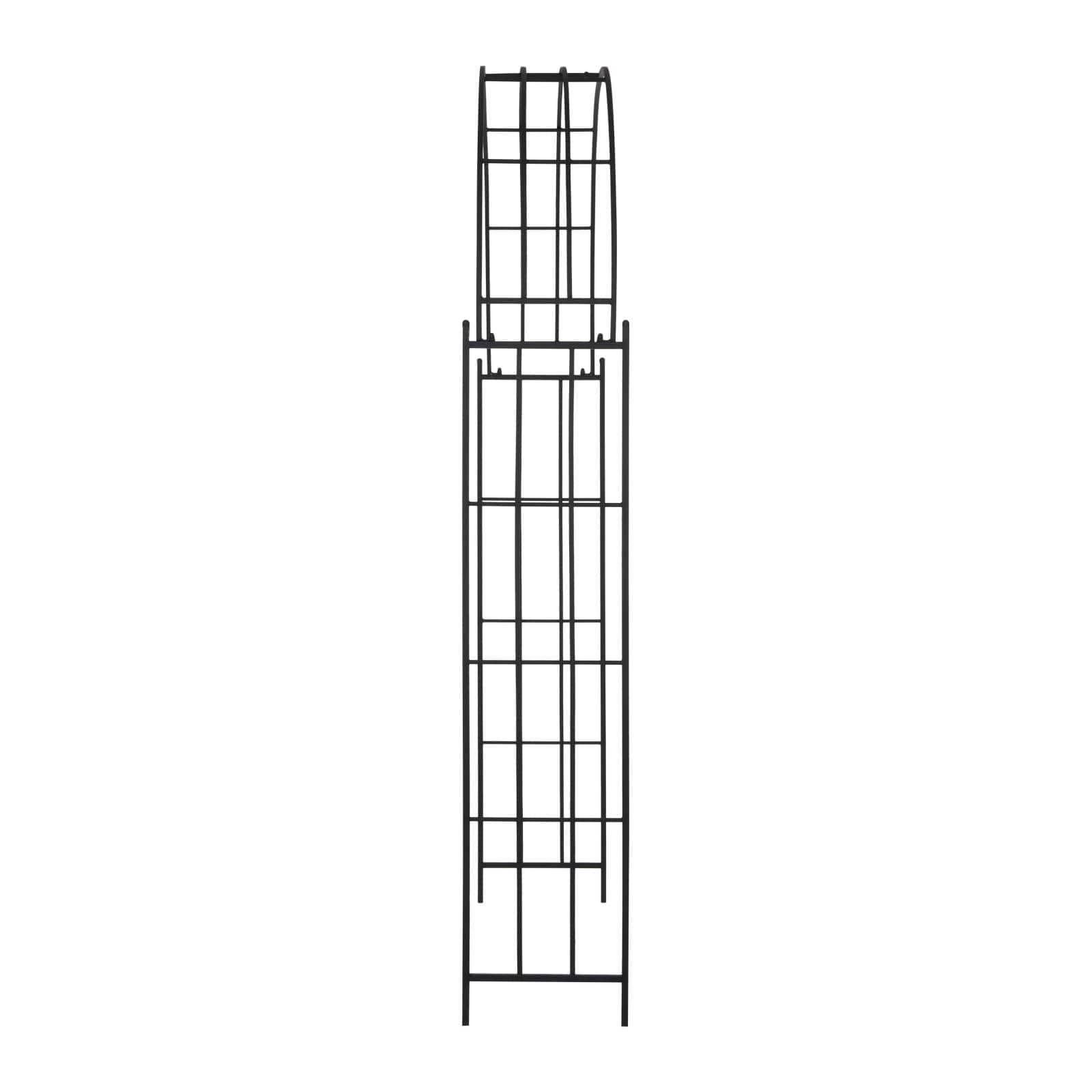 7.5ft. Black Iron Contemporary Garden Arbor