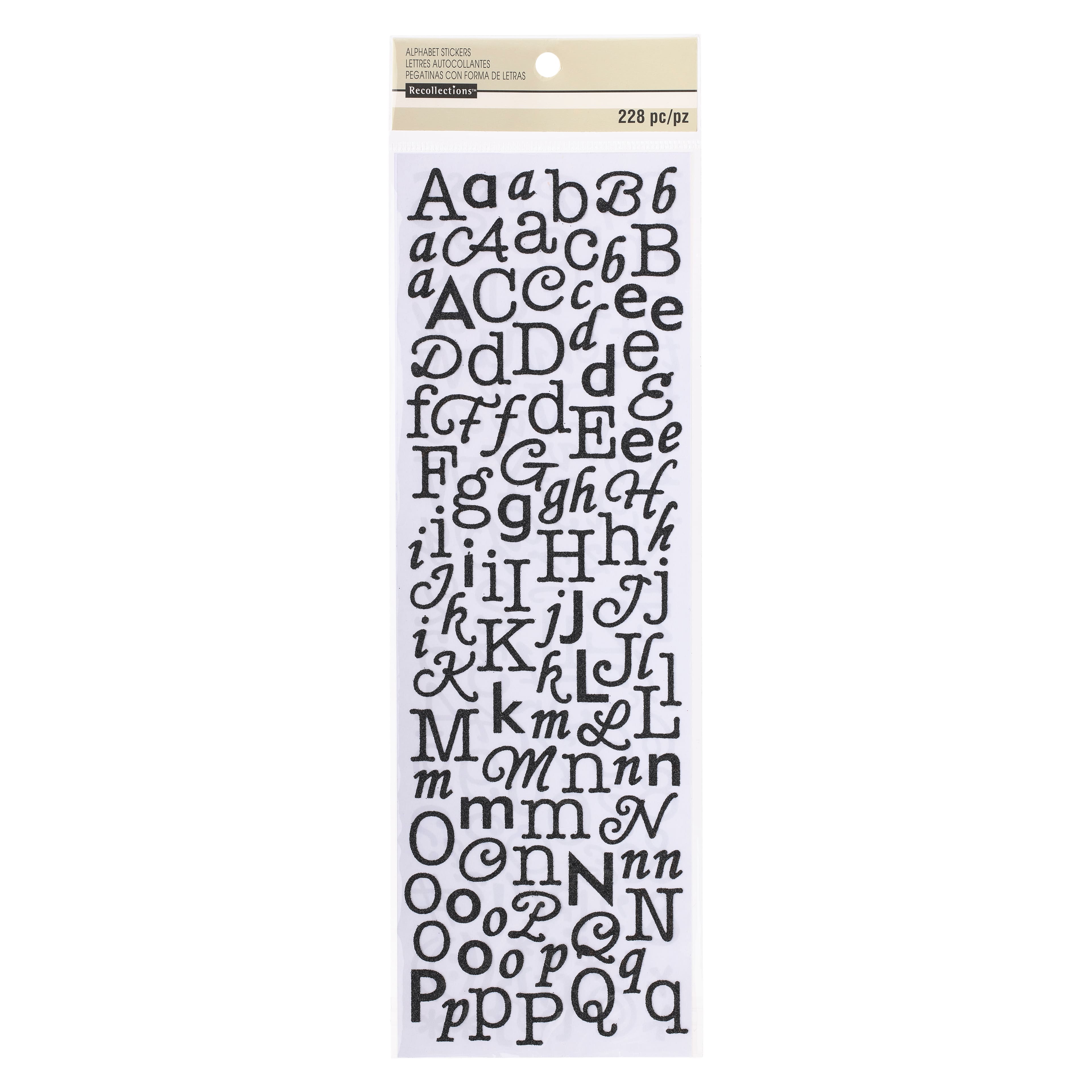 6-sheet Letter Number Stickers Mini Self Adhesive Alphabet Nail Sticker  Upper/Lowercase Letter for Resin/Scrapbooking/Journaling