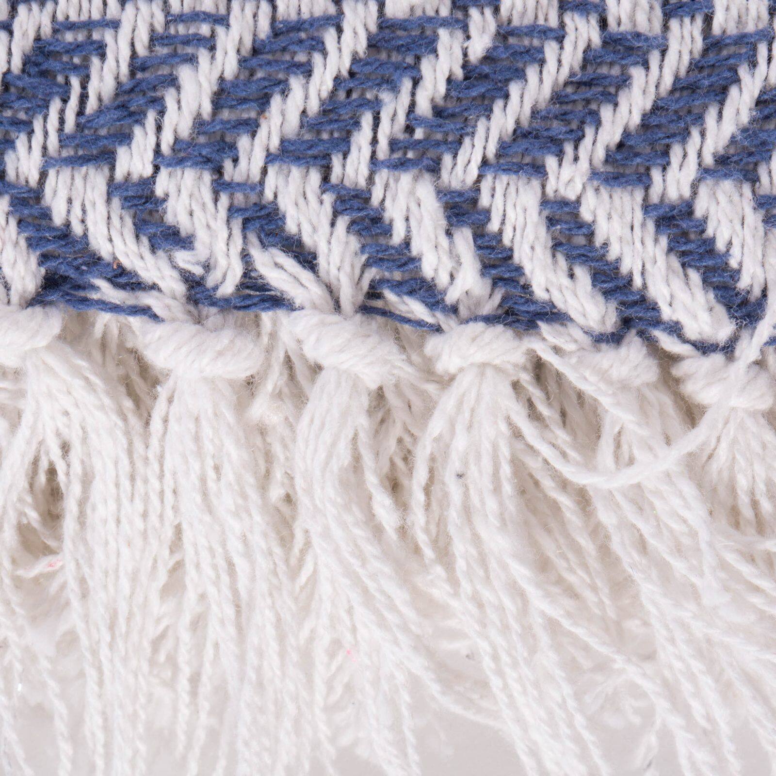 DII&#xAE; French Blue Herringbone Chevron Throw