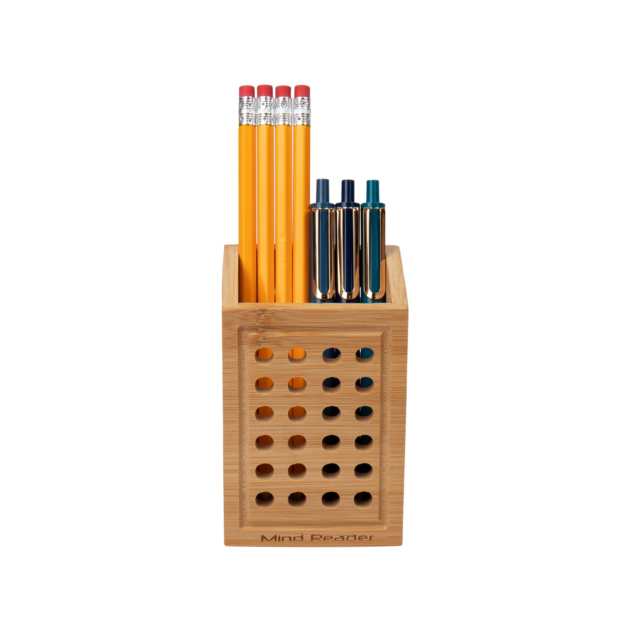 Mind Reader Lattice Collection Rayon from Bamboo Paper Tray &#x26; Pen Cup Set