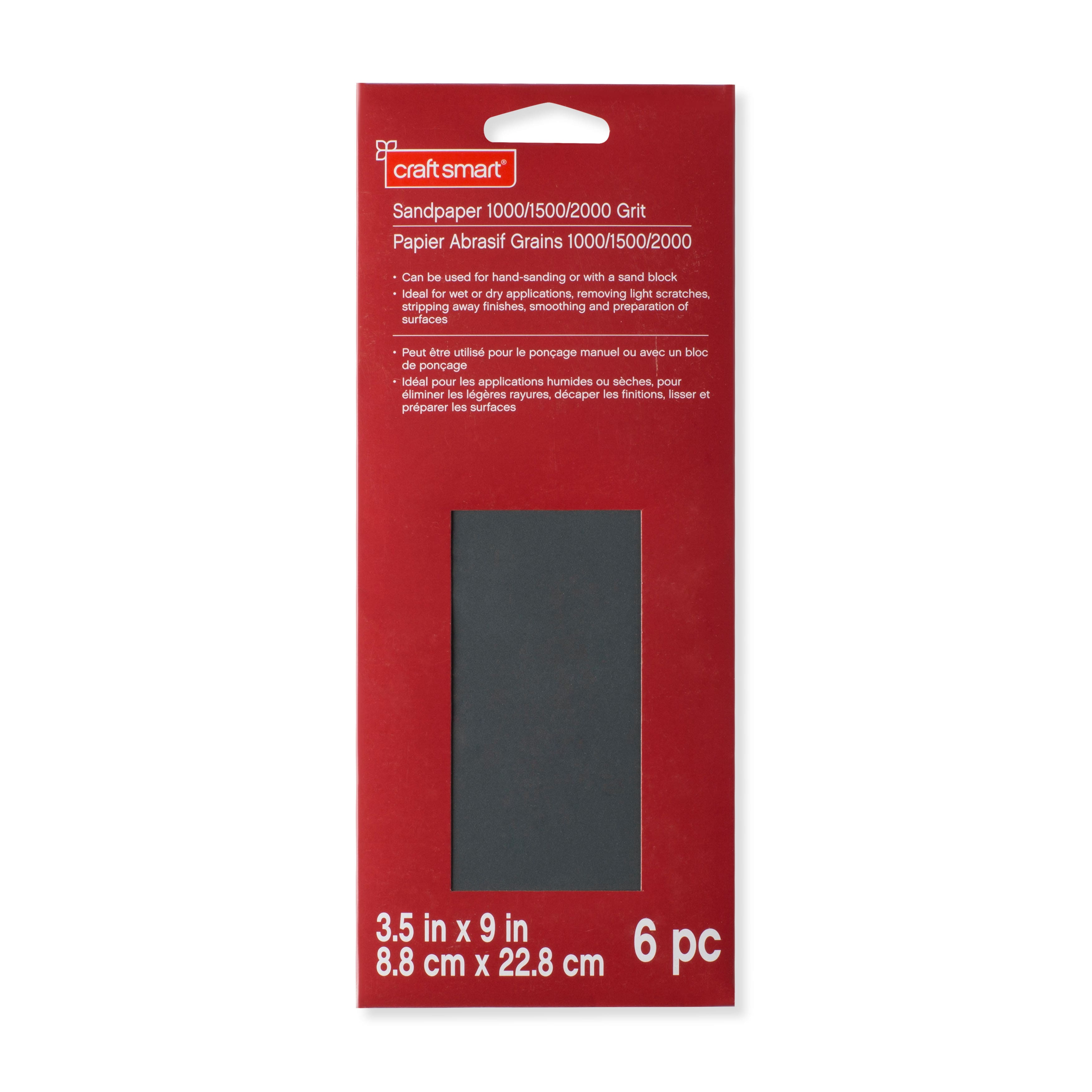 12 Packs: 6 ct. (72 total) Fine Grit Sandpaper Sheets by Craft Smart®, 3.5" x 9"