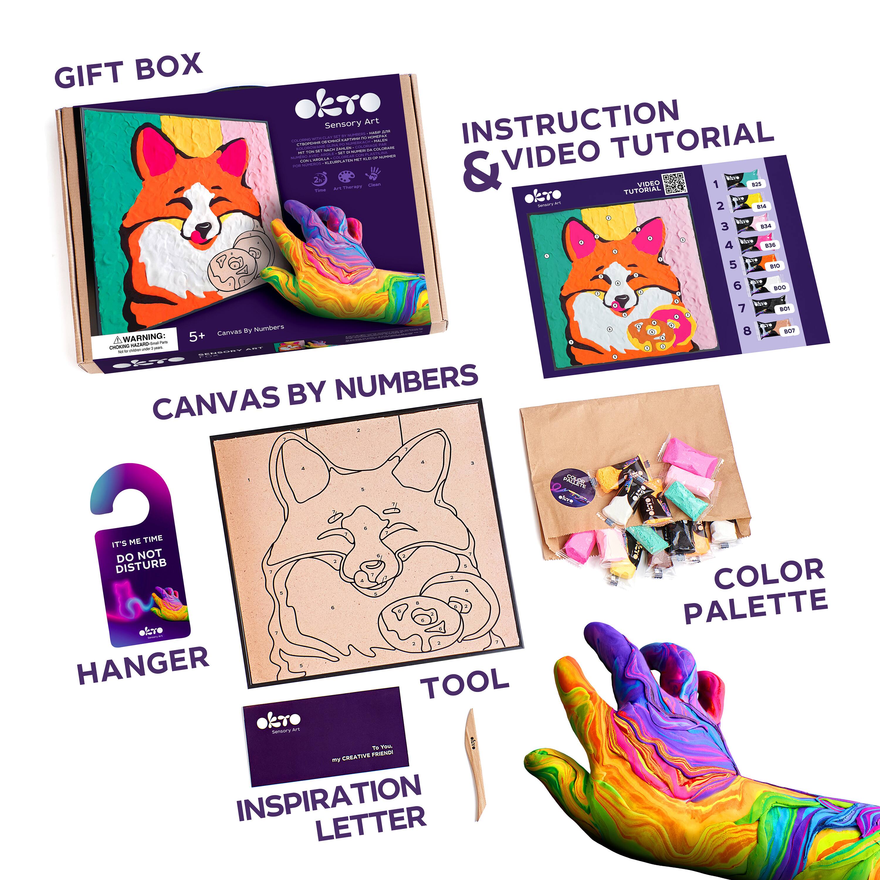 OKTO Fox Clay by Numbers Kit