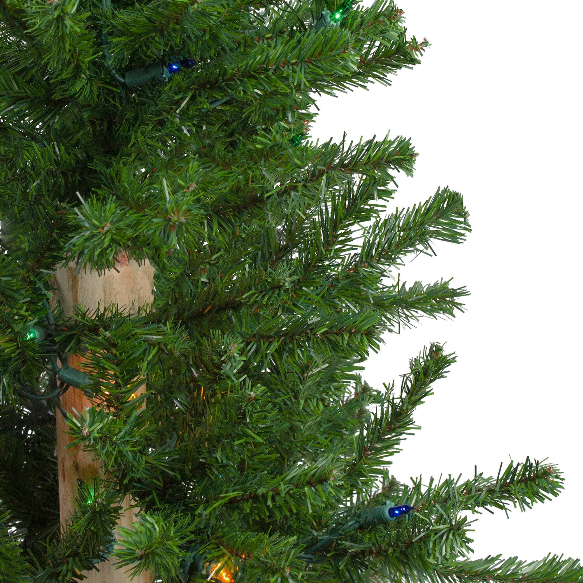 6ft. Pre-Lit Alpine Artificial Christmas Tree, Multicolor Lights