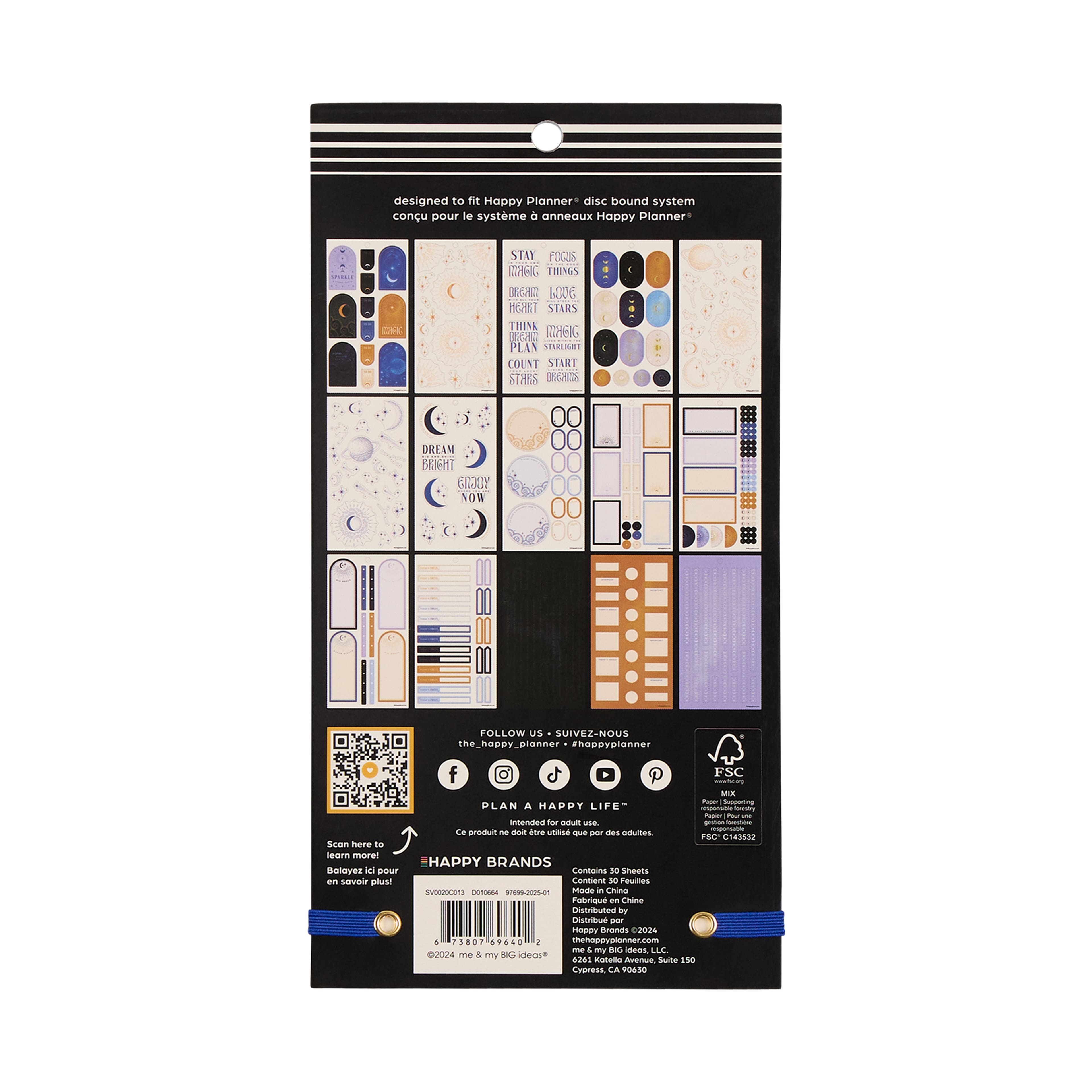 The Classic Happy Planner® Starcrossed Stickers