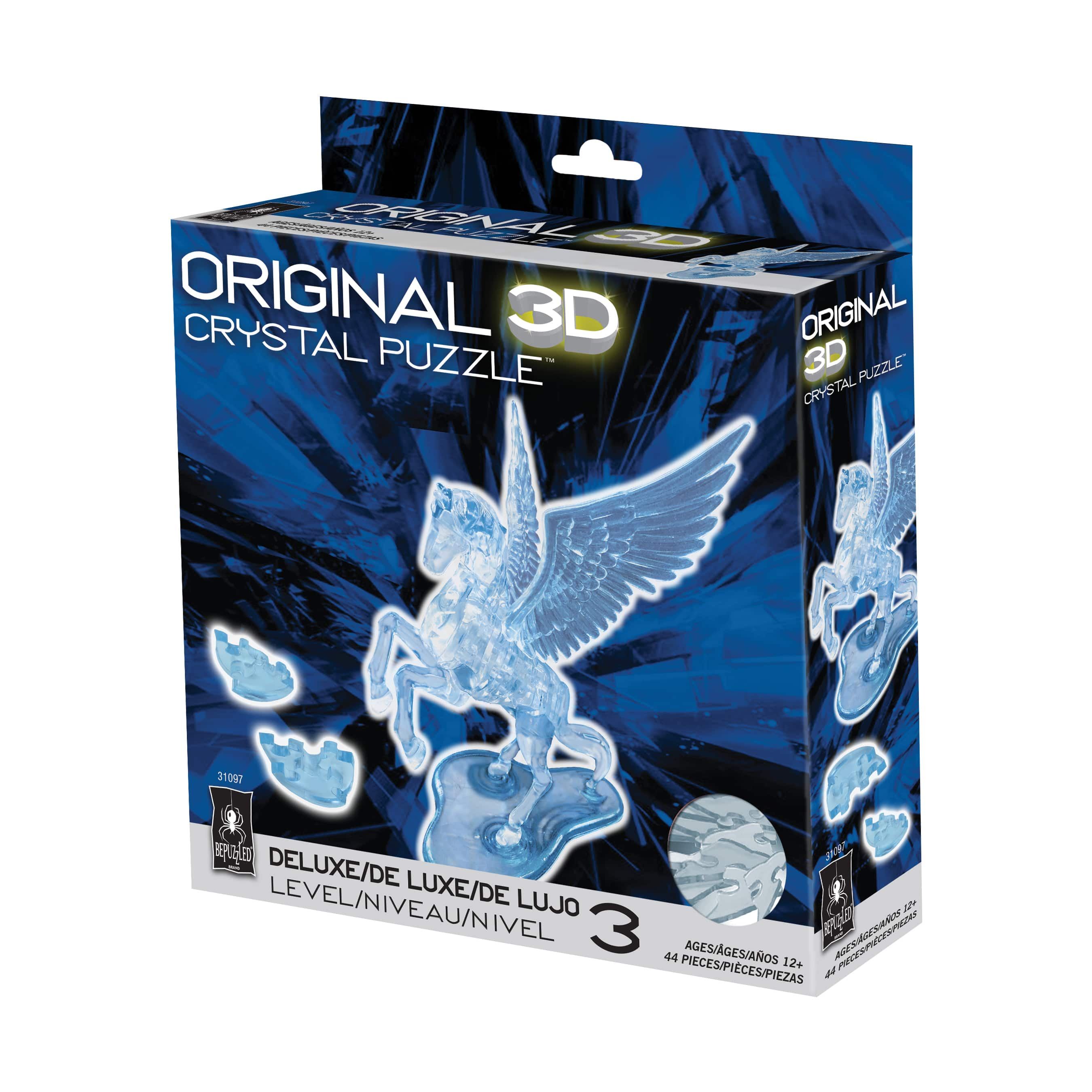 BePuzzled&#xAE; Original 3D Crystal Puzzle&#x2122; Blue Pegasus 44 Piece Puzzle