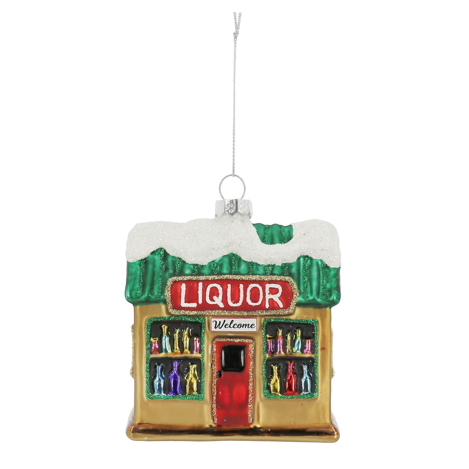 4&#x22; Liquor Shop Glass Ornament by Ashland&#xAE;