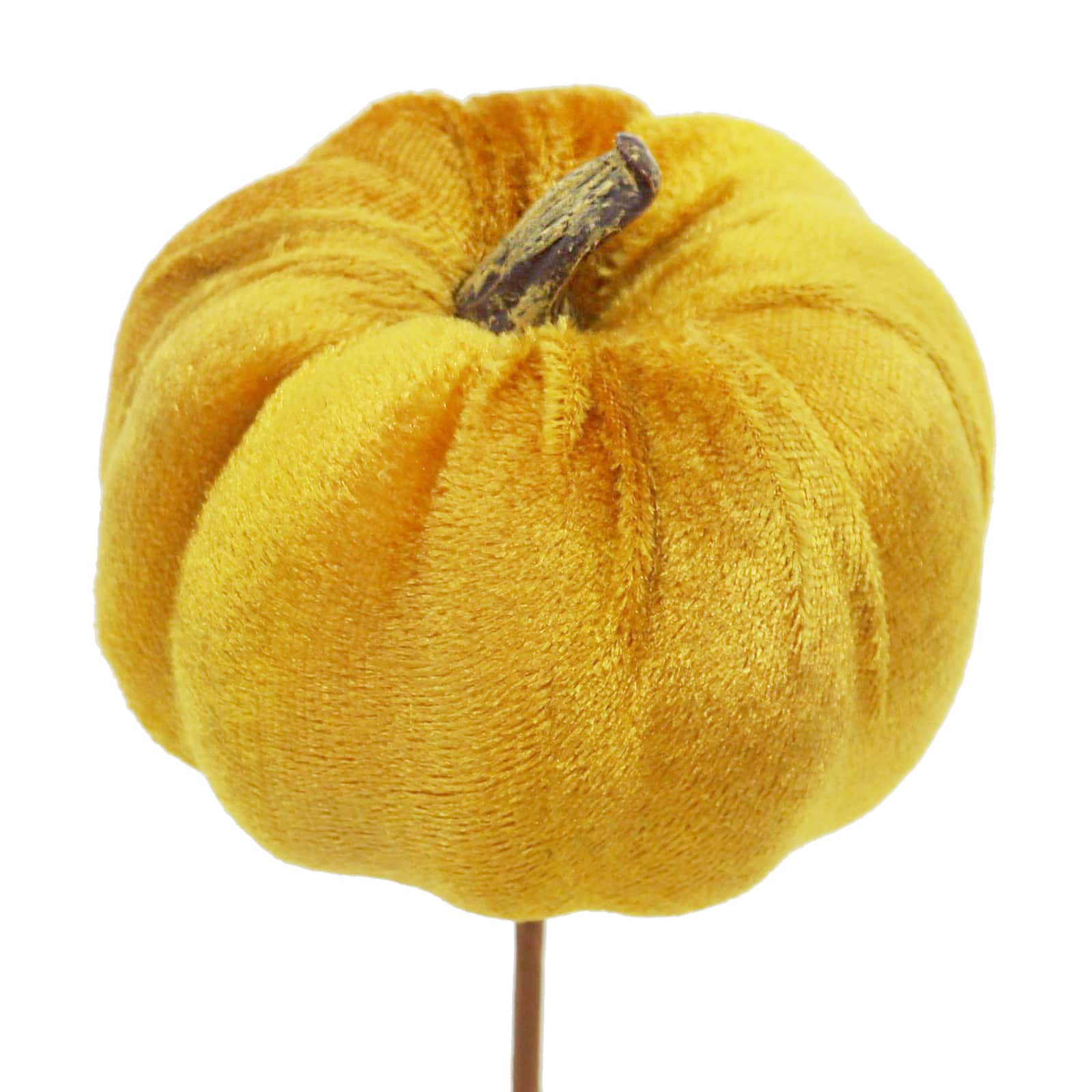 Orange Velvet Pumpkin Pick by Ashland&#xAE;