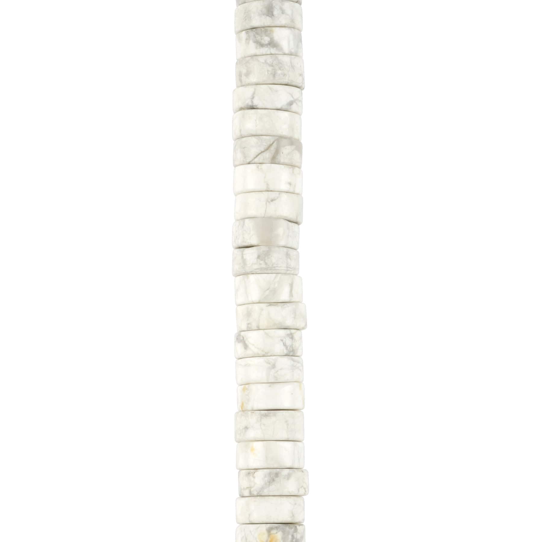 Perles Heishi en howlite blanche de Bead Landing