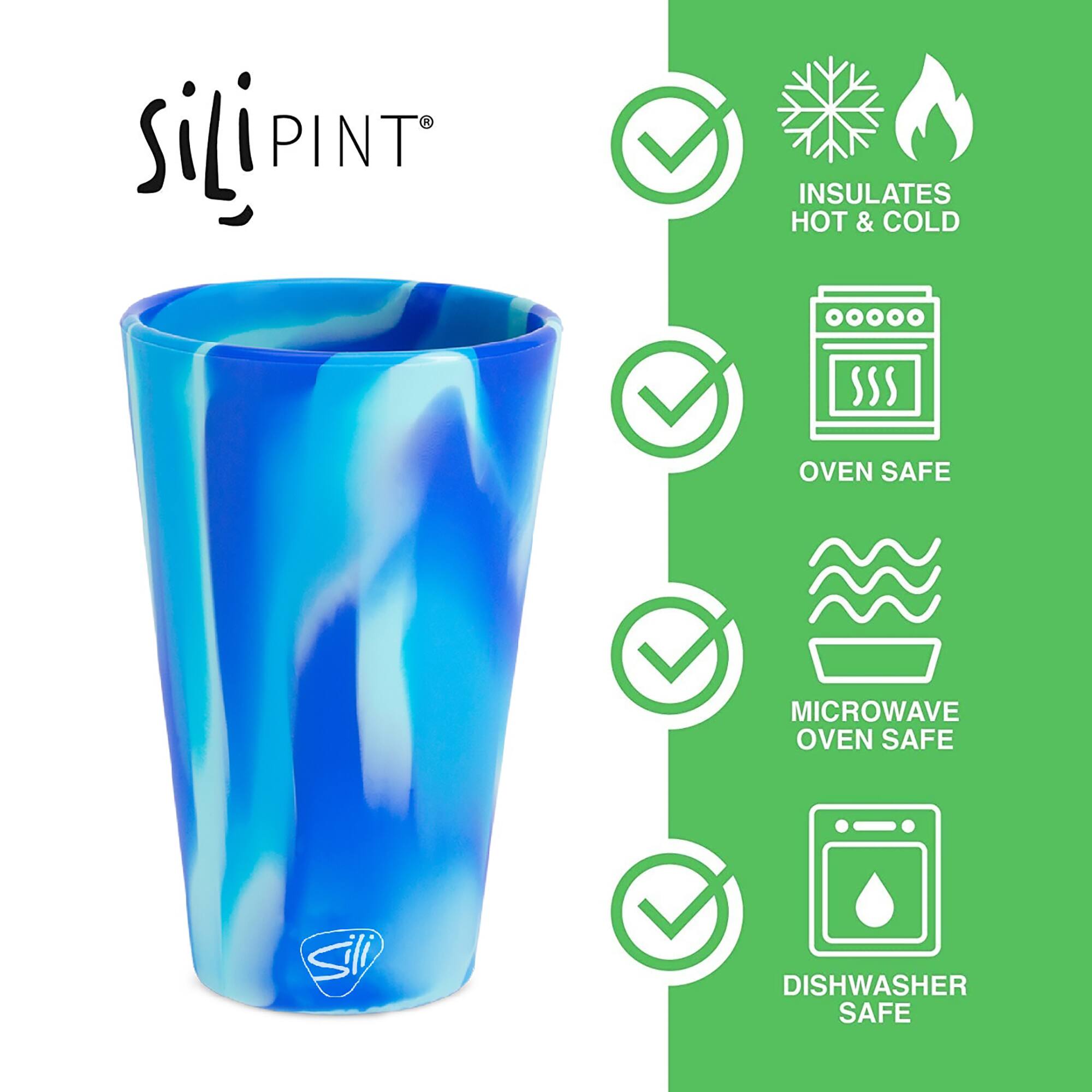 Silipint&#xAE; 16oz. Mixed Multicolor &#x26; Neutral Silicone Pint Glasses, 6ct.