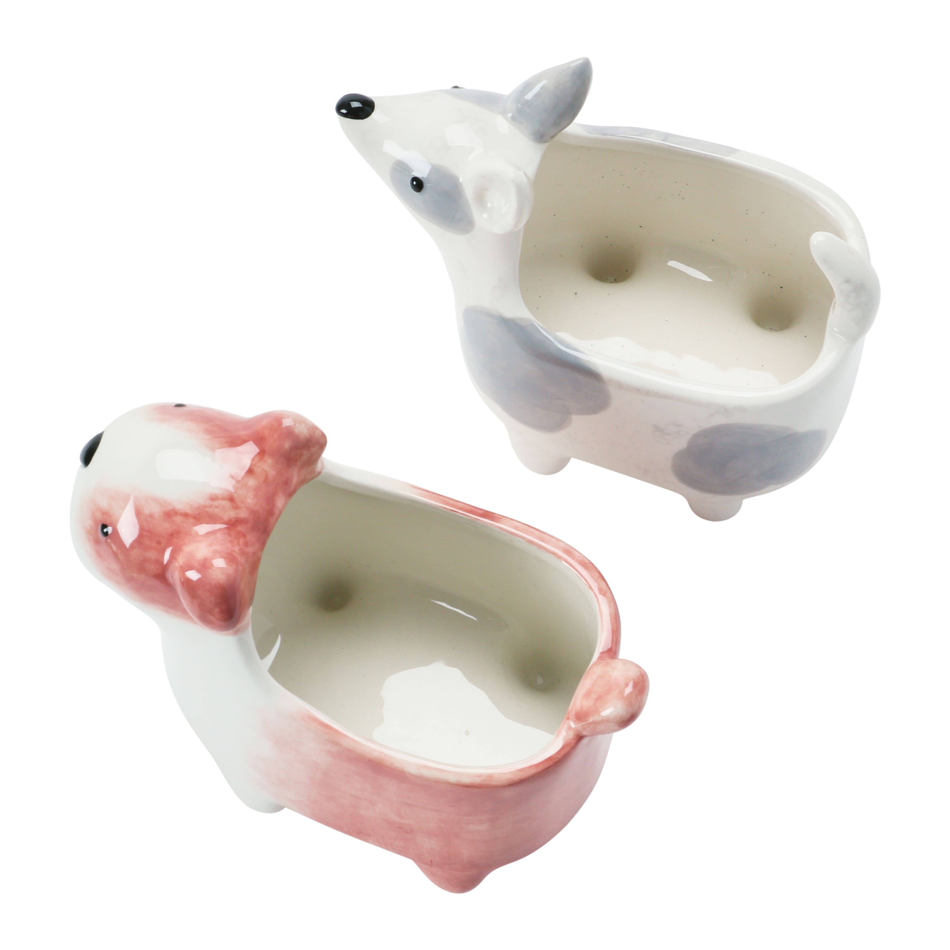 Hello Honey&#xAE; Dolomite Dog Planter Set