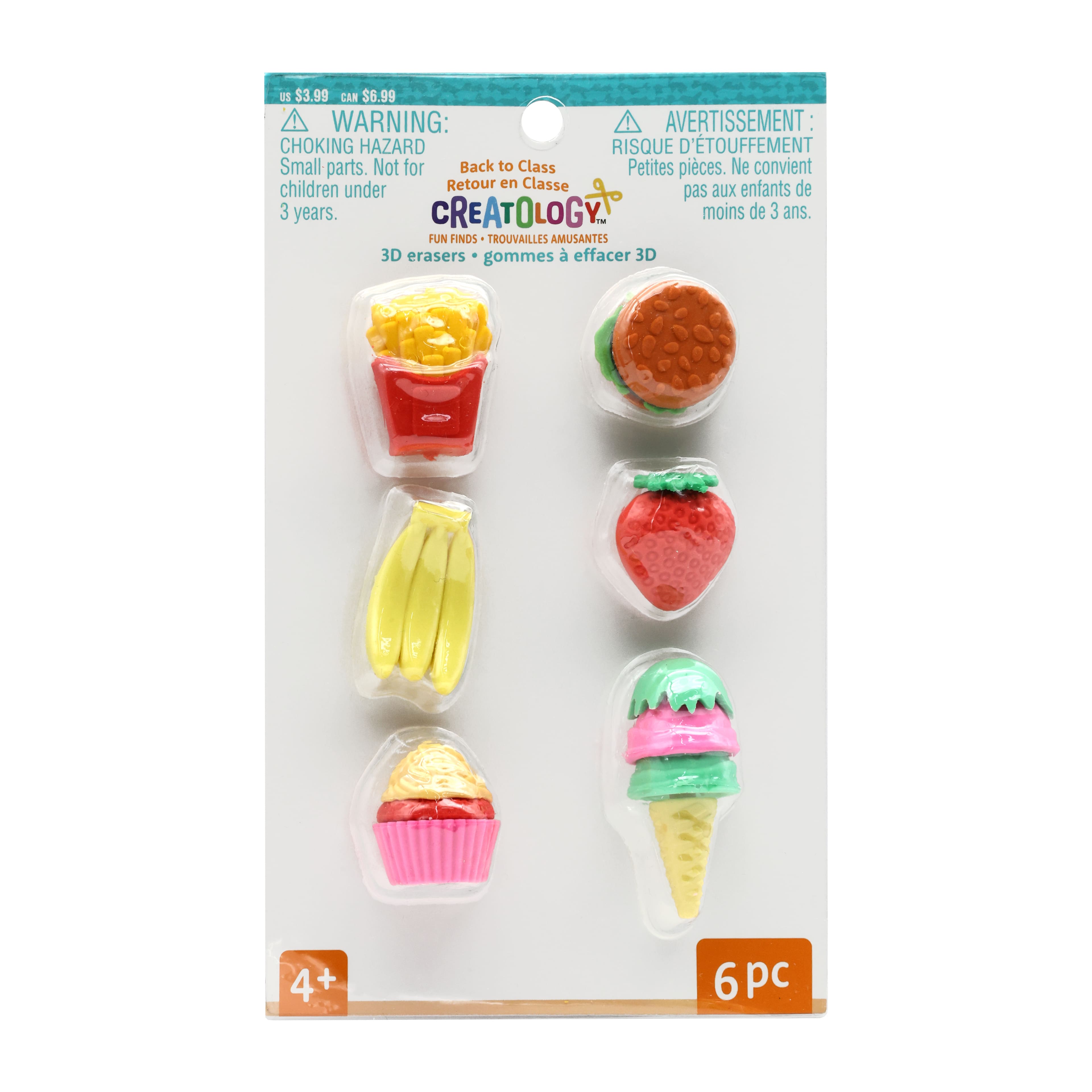 Back to Class 3D Food Erasers by Creatology&#x2122;