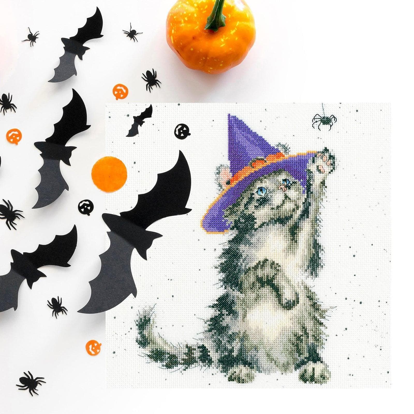 Bothy Threads The Witch's Cat Counted Cross Stitch Kit