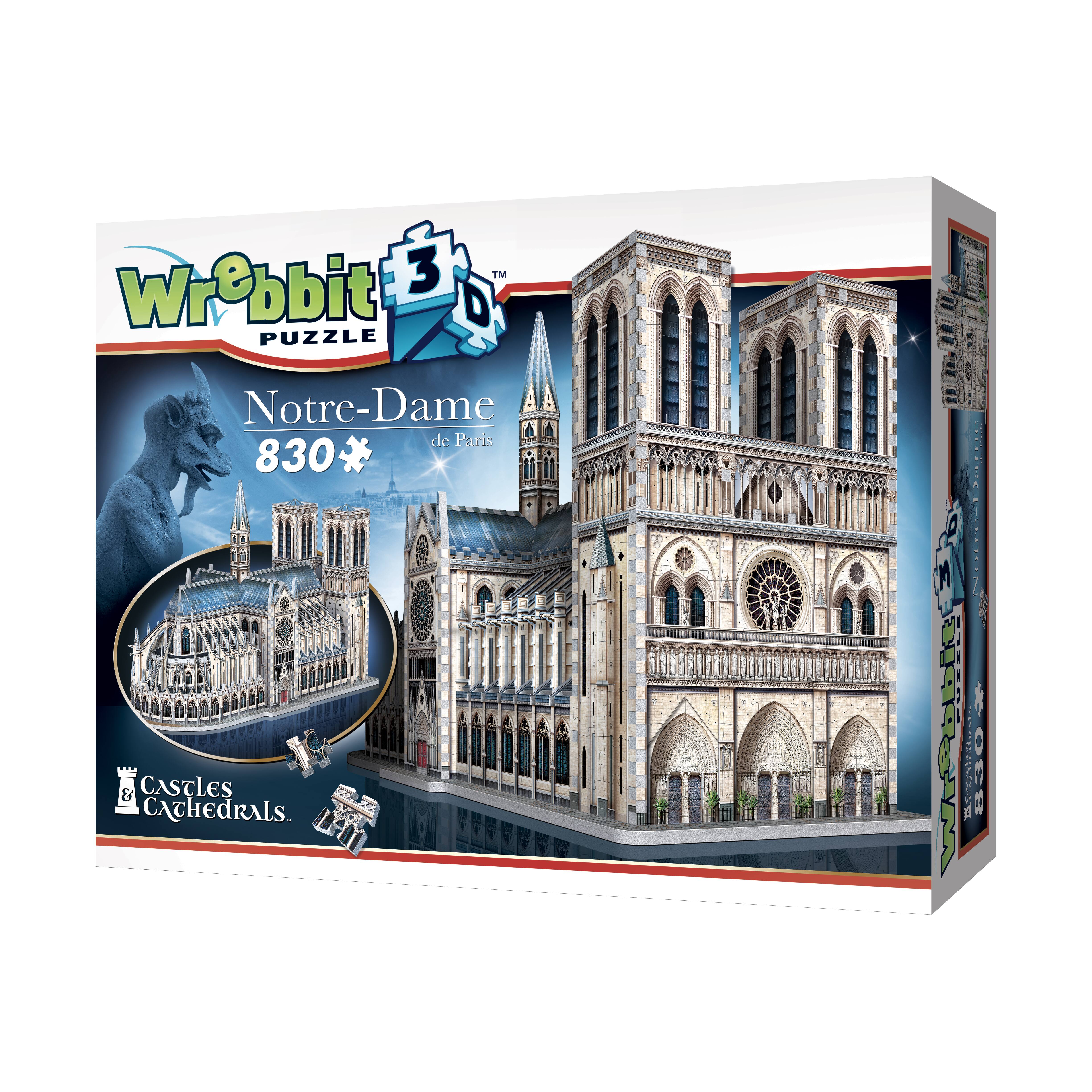 Castles & Cathedrals - Notre-Dame de Paris 3D Puzzle: 830 Pcs