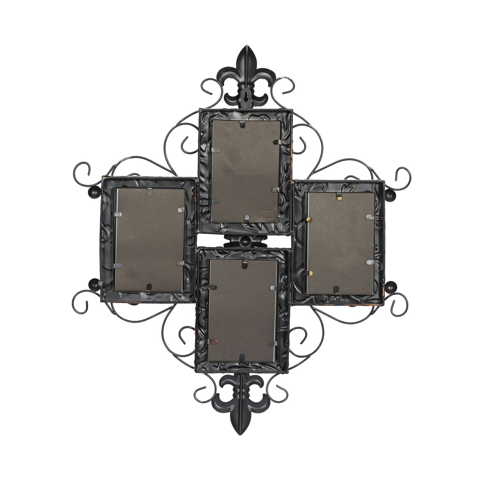 4 Opening Multicolor 4" x 6" Metal Traditional Frame