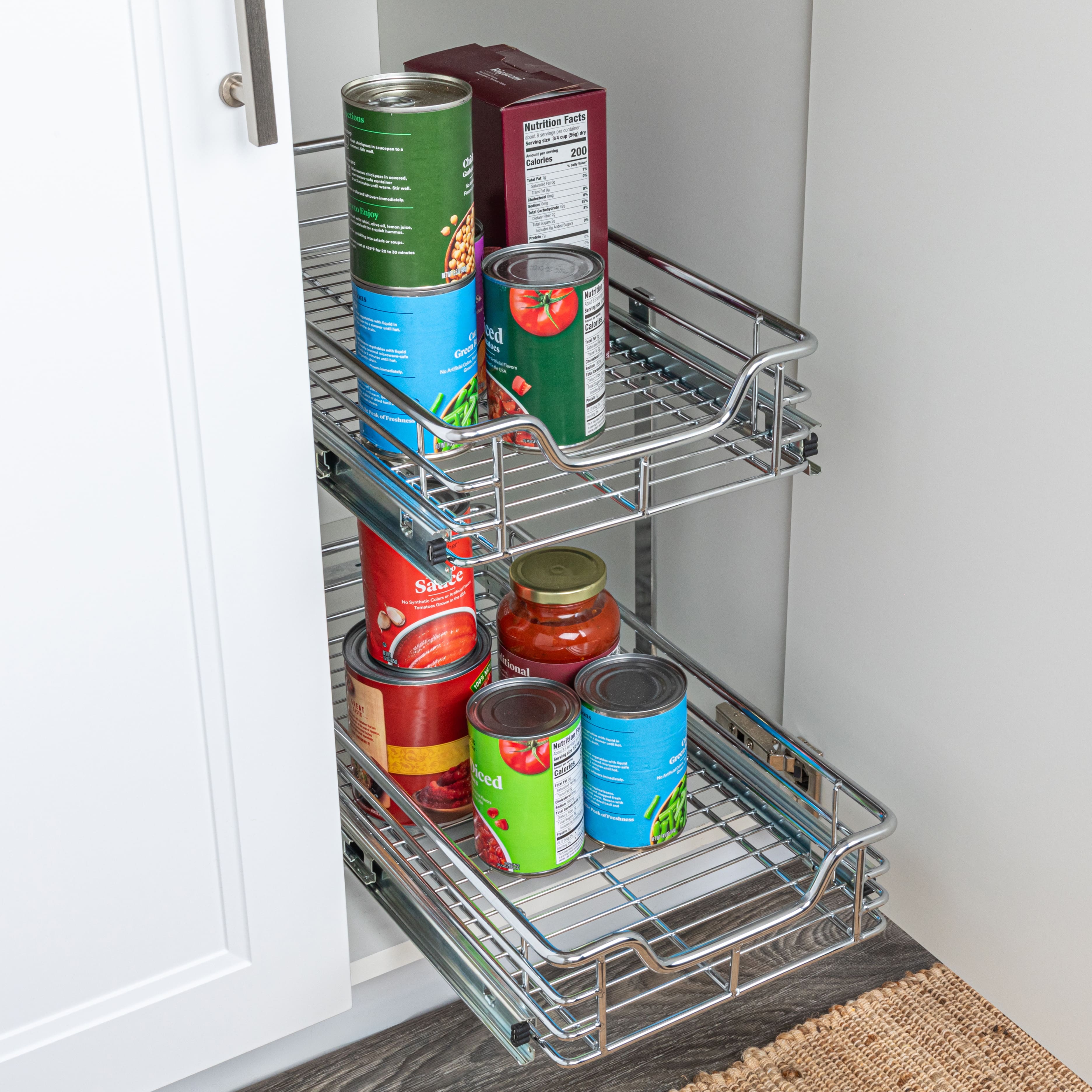 Household Essentials Glidez Chrome 2-Tier Cabinet Organizer