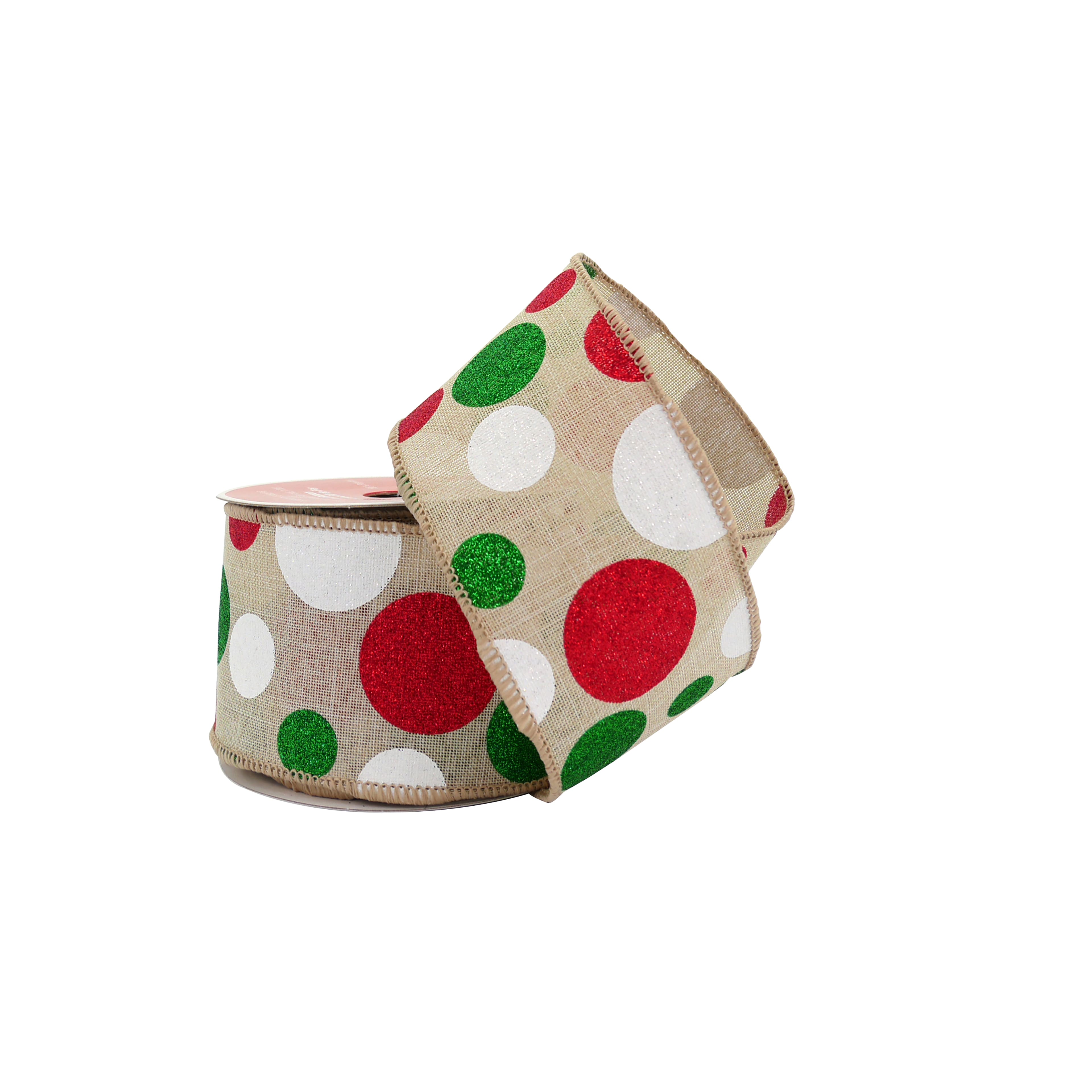 2.5&#x22; x 20ft. Whimsy Dots Wired Ribbon by Celebrate It&#xAE;