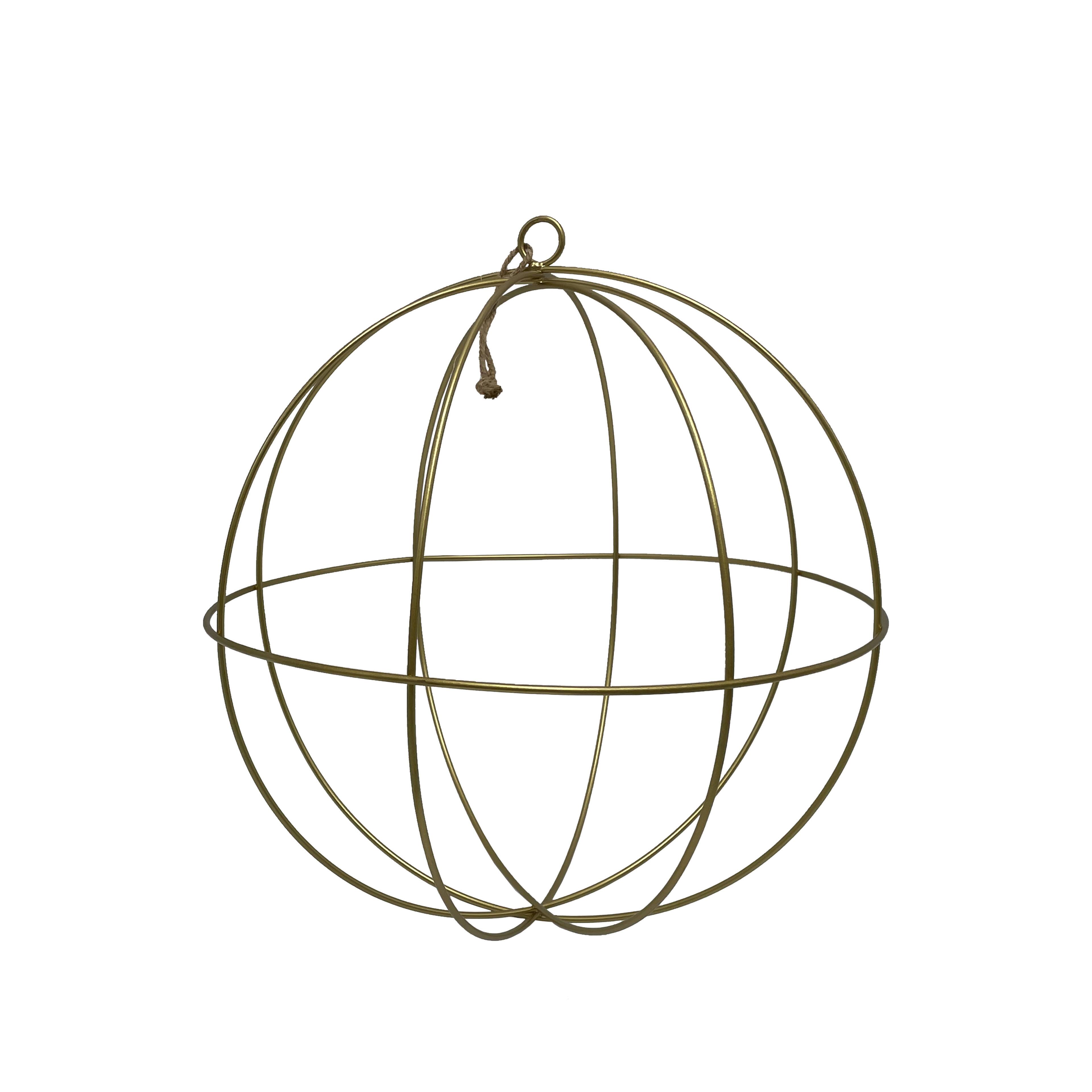 12" Gold Sphere Hanging Floral Form by Ashland® Michaels