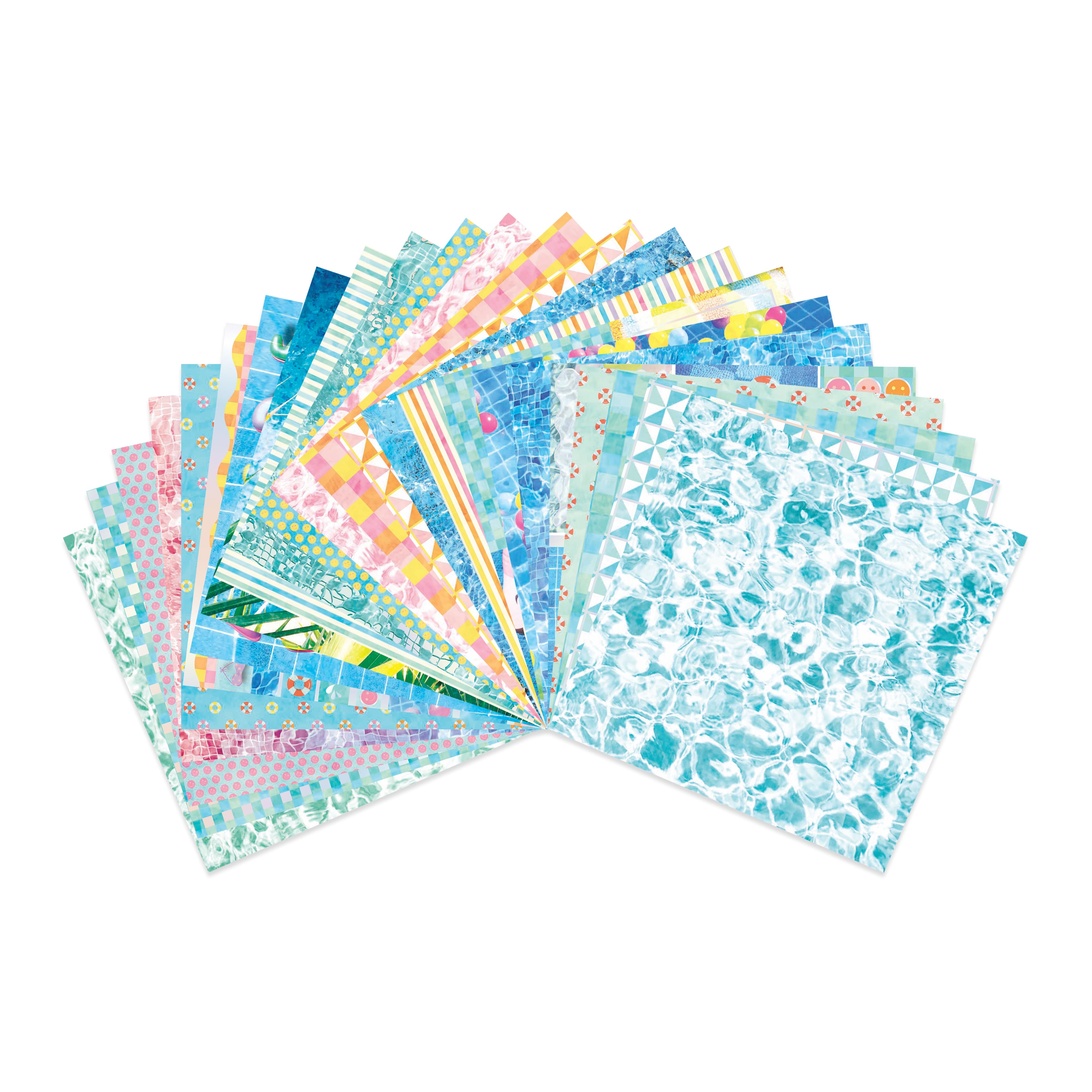 Craft Smith 12" x 12" Poolside Party Paper Pad, 48 Sheets
