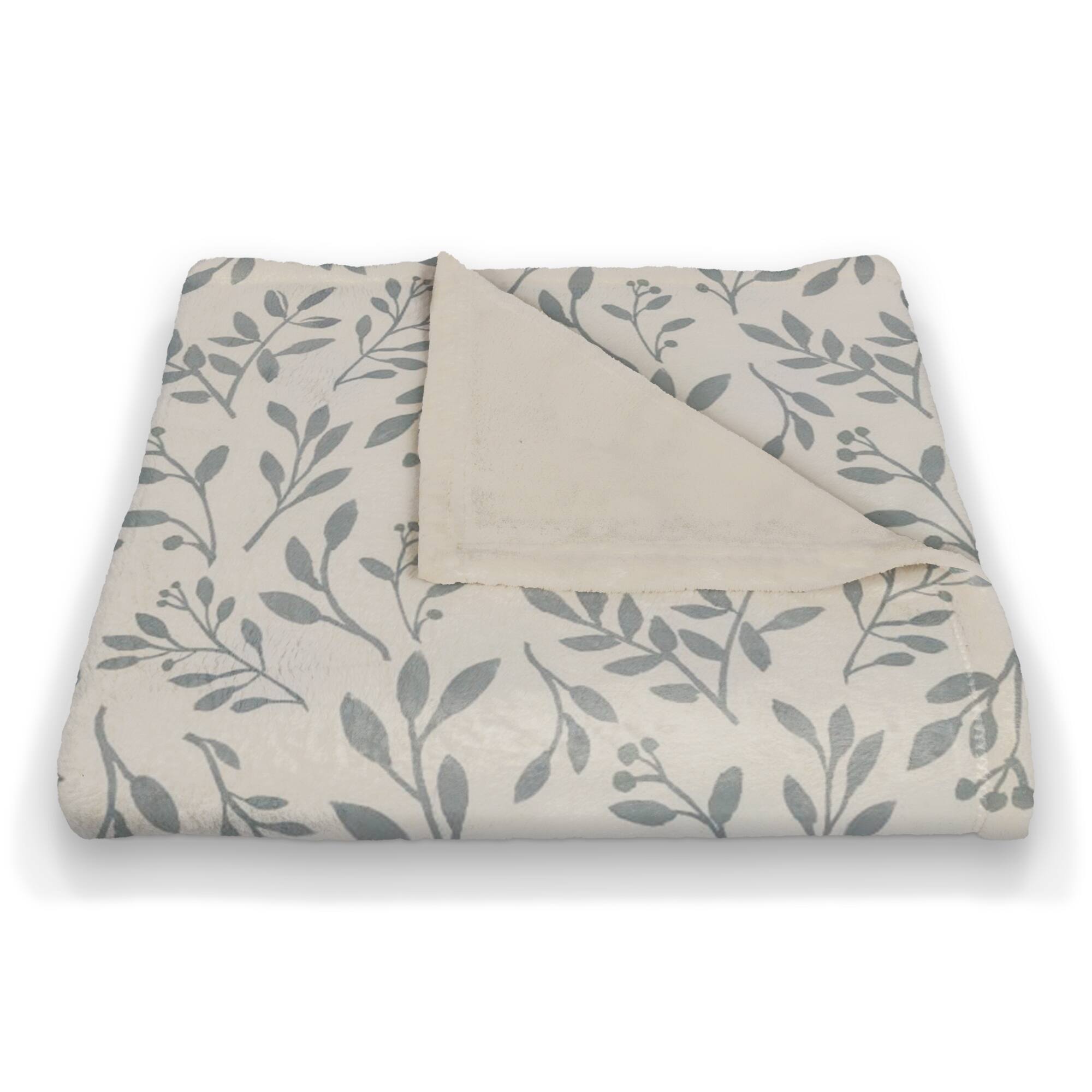 60&#x22; Delicate Floral Fleece Blanket