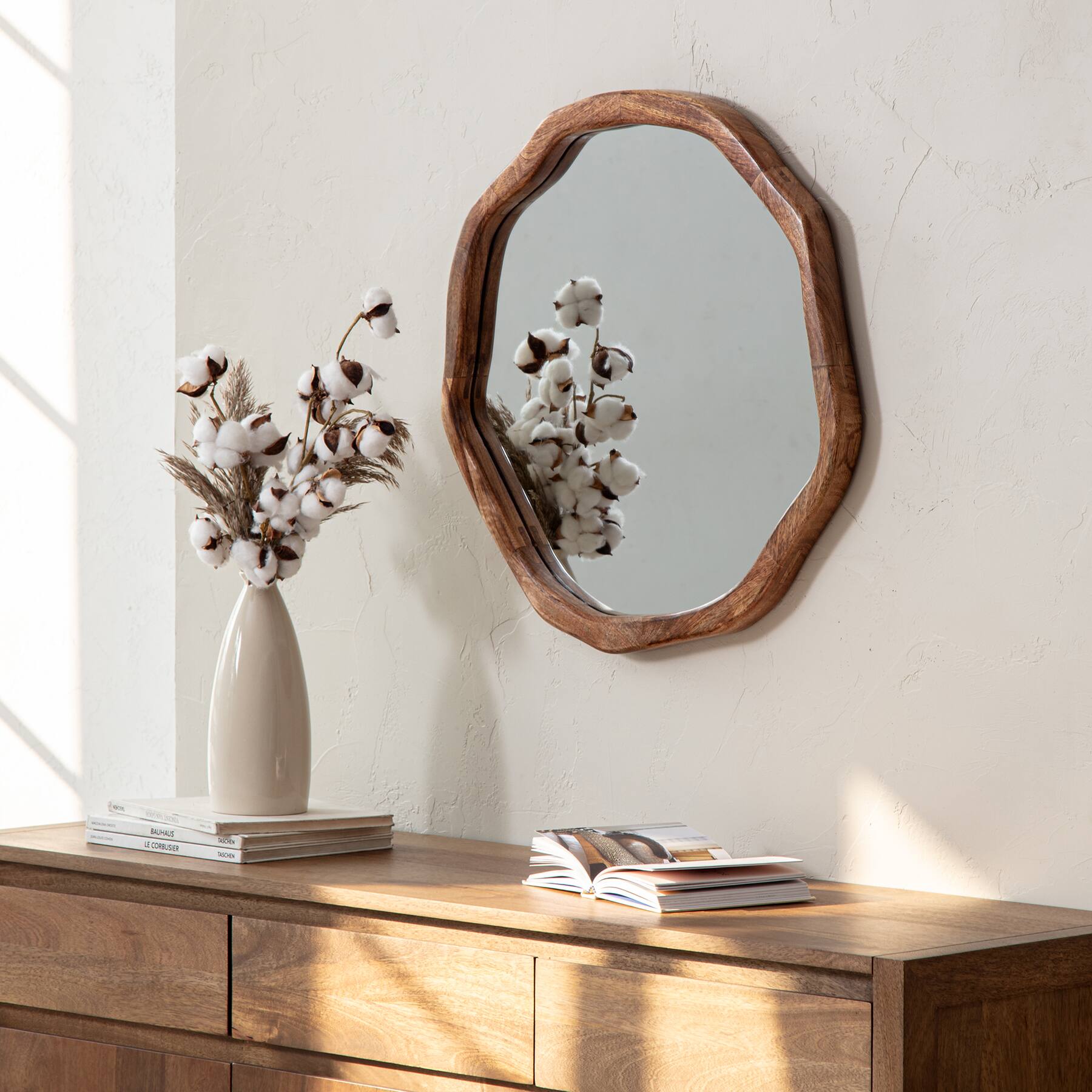 Habitat Imani 24" Wood-Framed Mirror