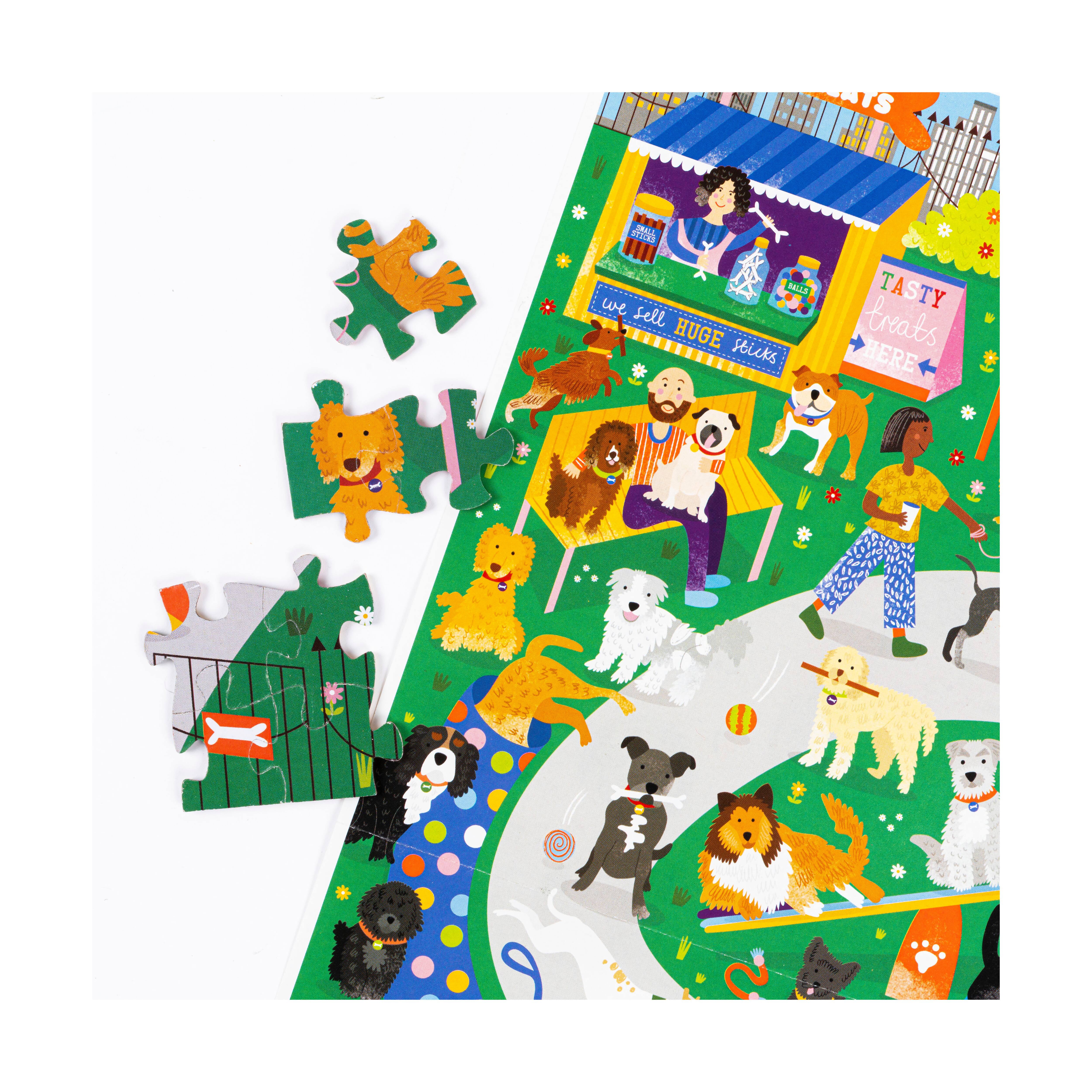 Cat Cafe &#x26; Dog Park Double-Sided Jigsaw Puzzle: 500 Pcs