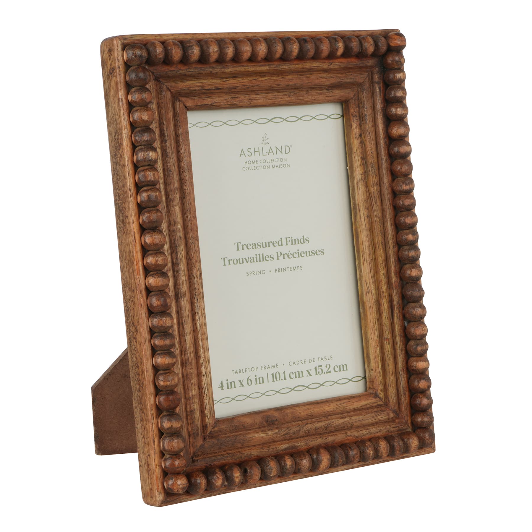 4" x 6" Dark Brown Beaded Wood Frame, Treasured Finds by Ashland®