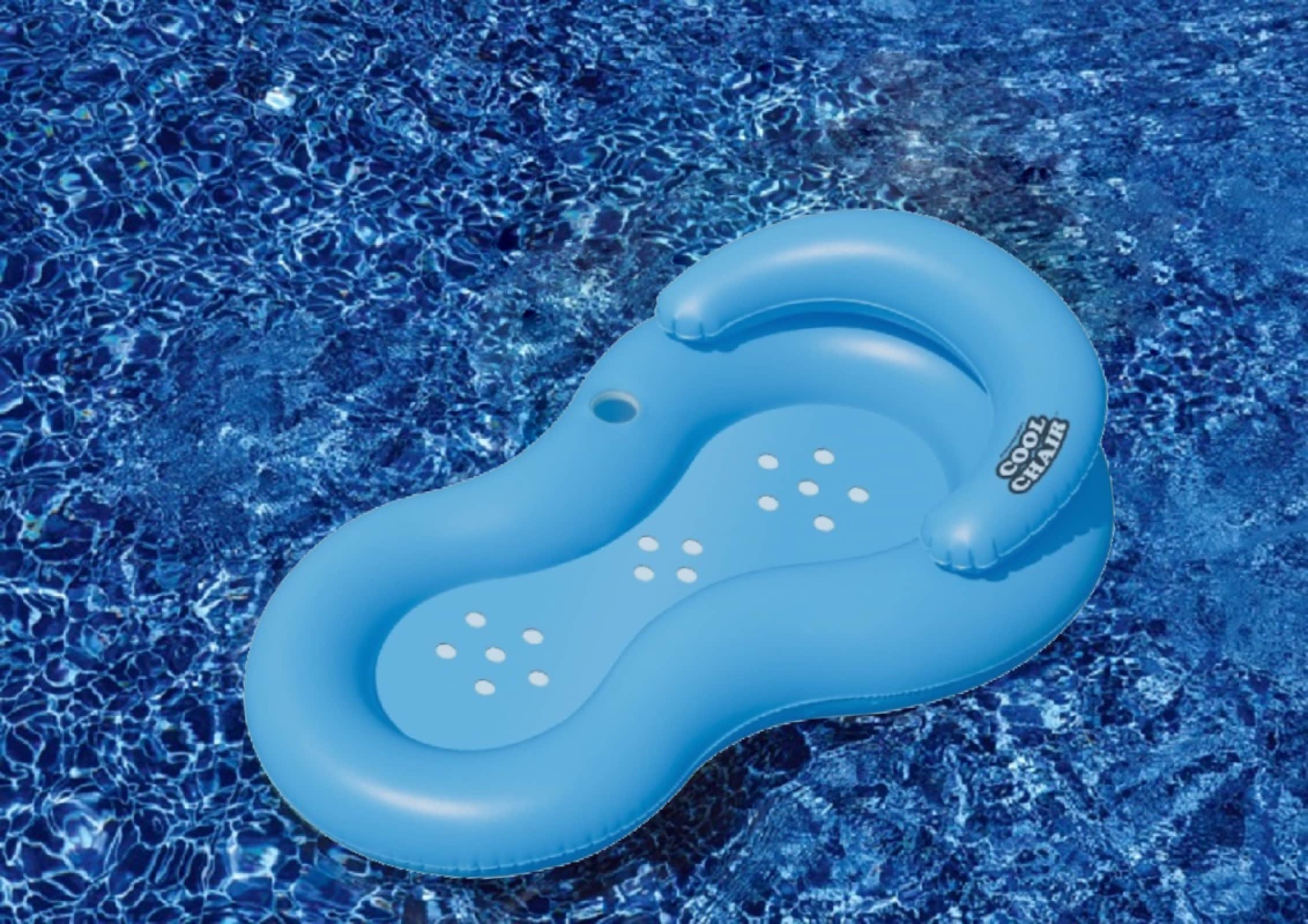 Swimline 62.5" Inflatable Blue Cool Chair Pool Lounger